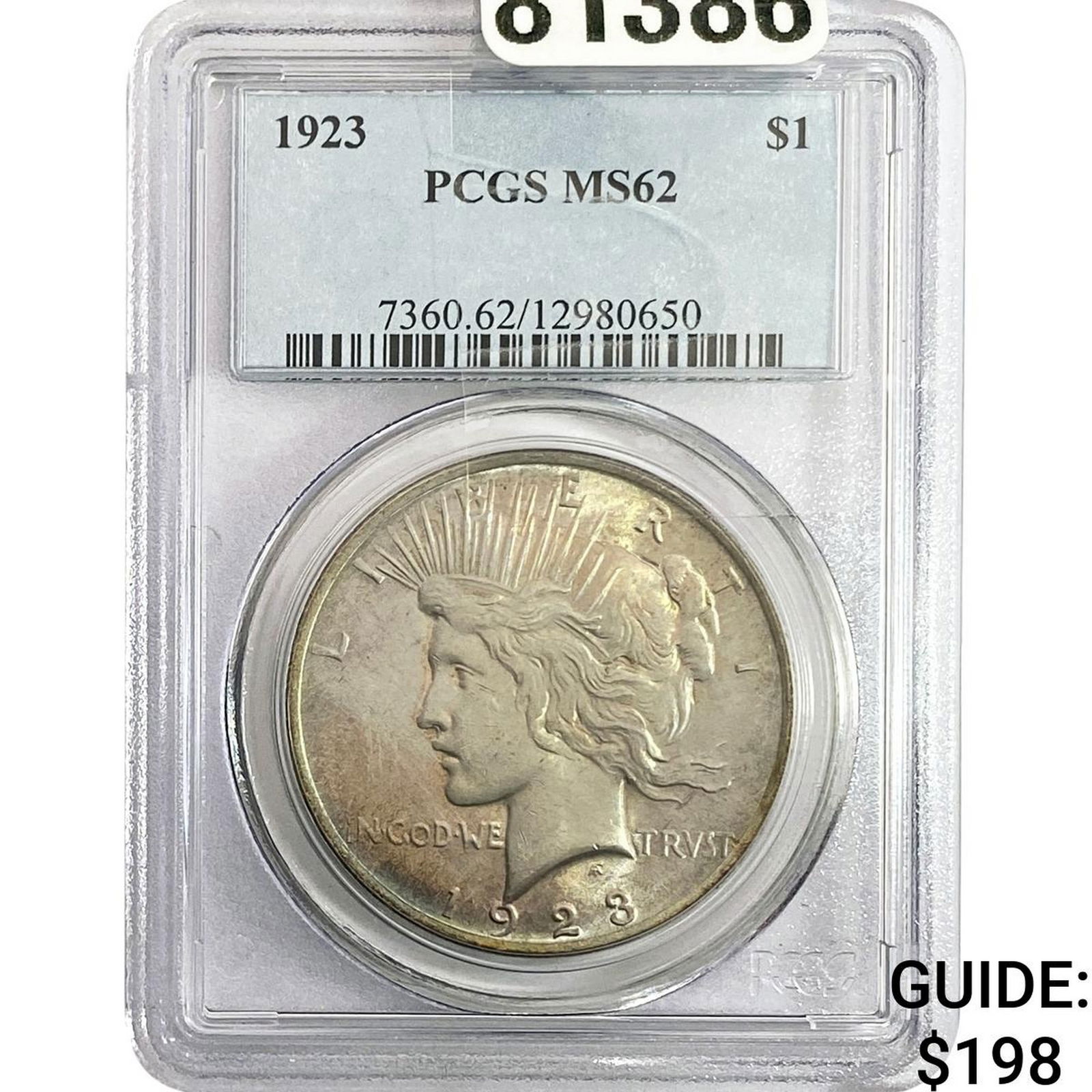 1923 Silver Peace Dollar PCGS MS62 (1 of 2)