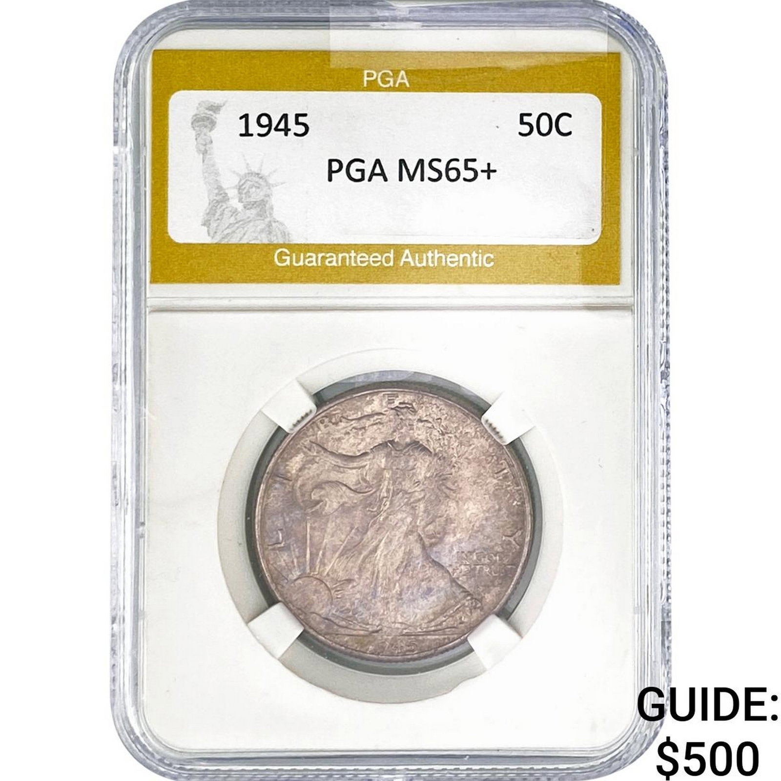 1945 Walking Liberty Half Dollar PGA MS65+: 1945 Walking Liberty Half Dollar PGA MS65+