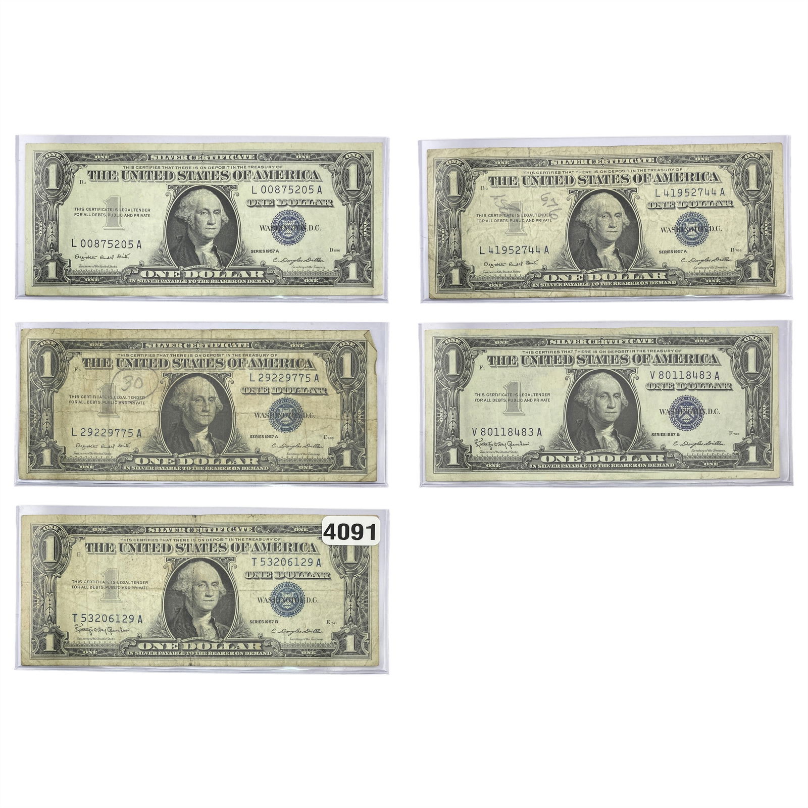 [5] 1957 United States Silver Certificate (1 of 2)