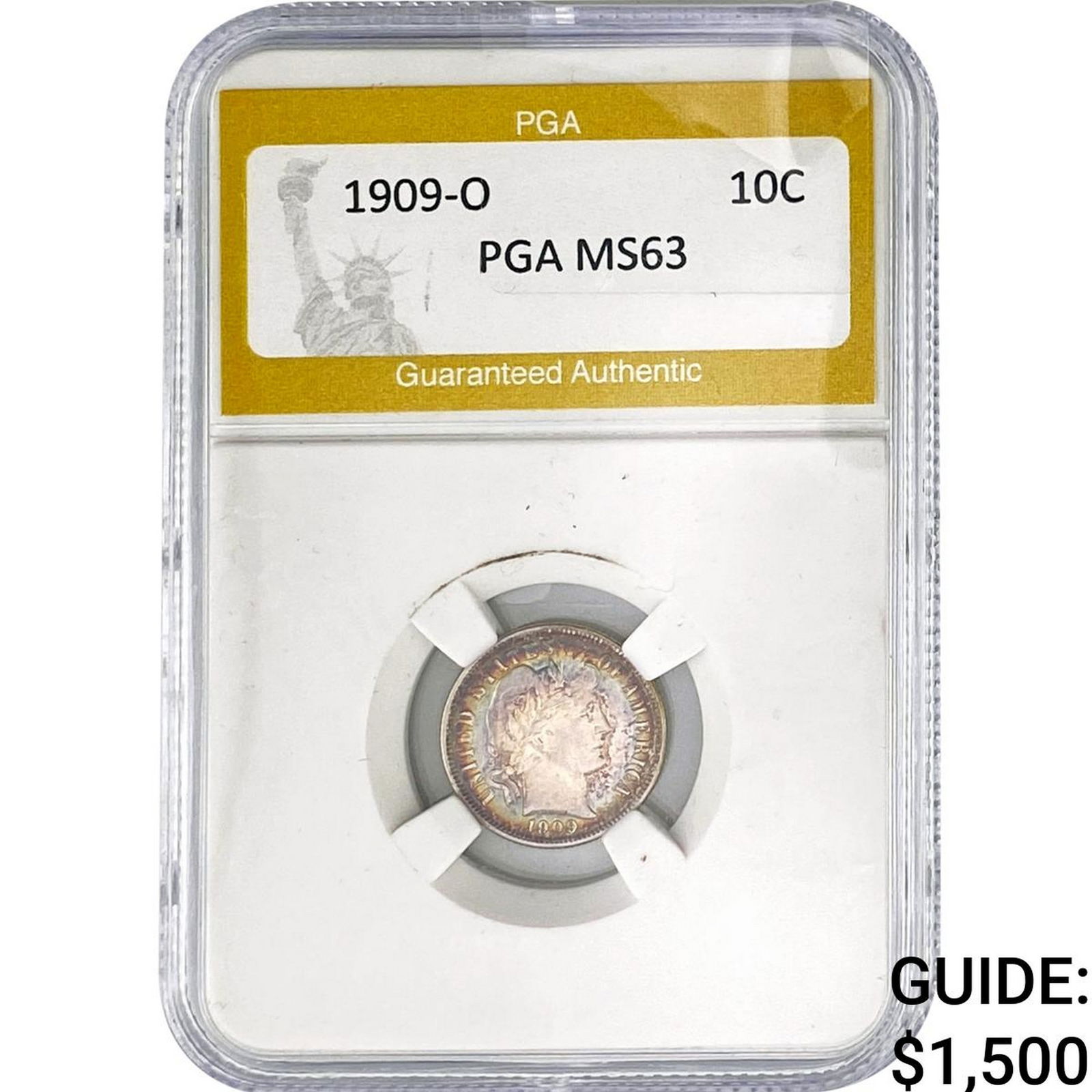 1909-O Barber Dime PGA MS63 (1 of 2)
