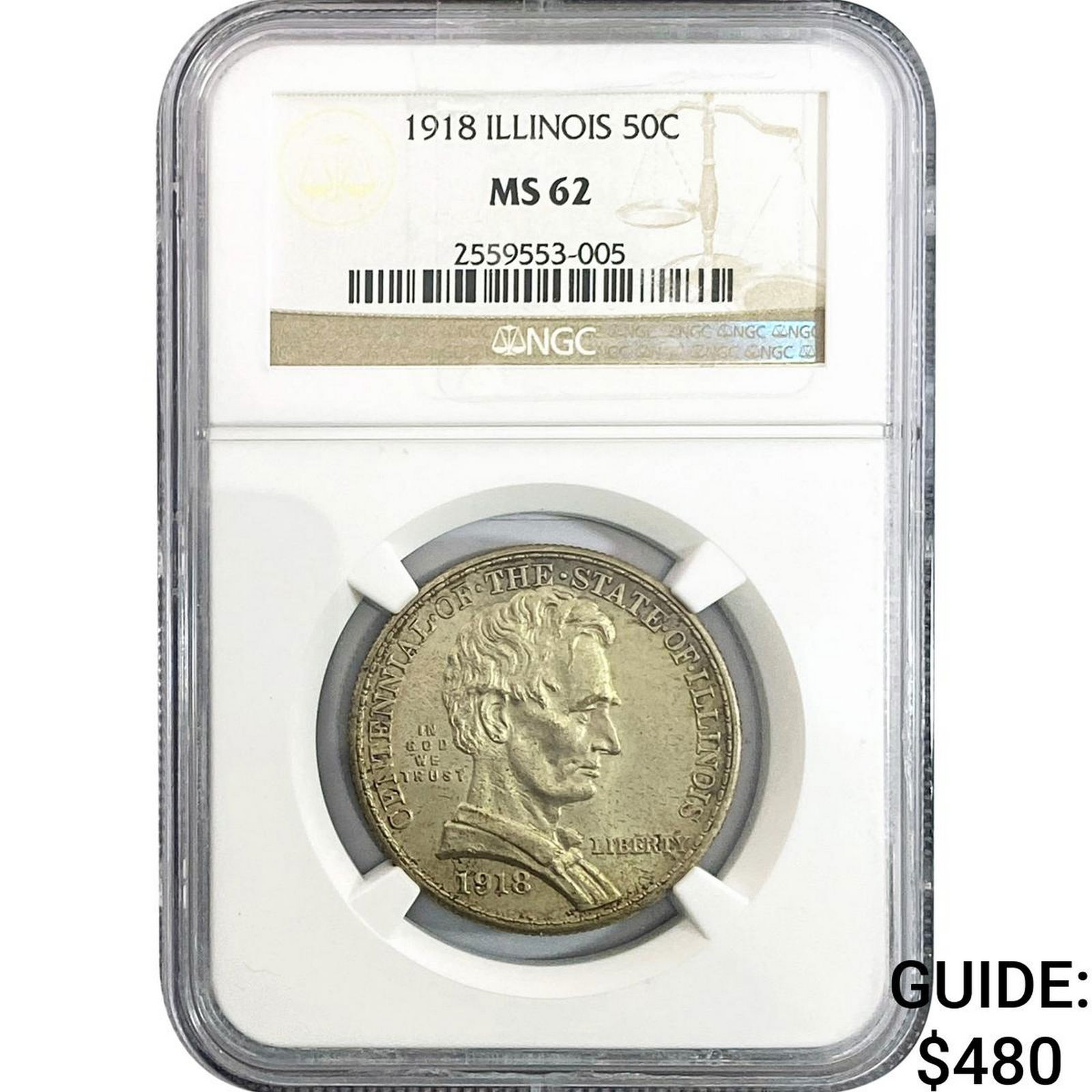 1918 Illinois Half Dollar NGC MS62 (1 of 2)