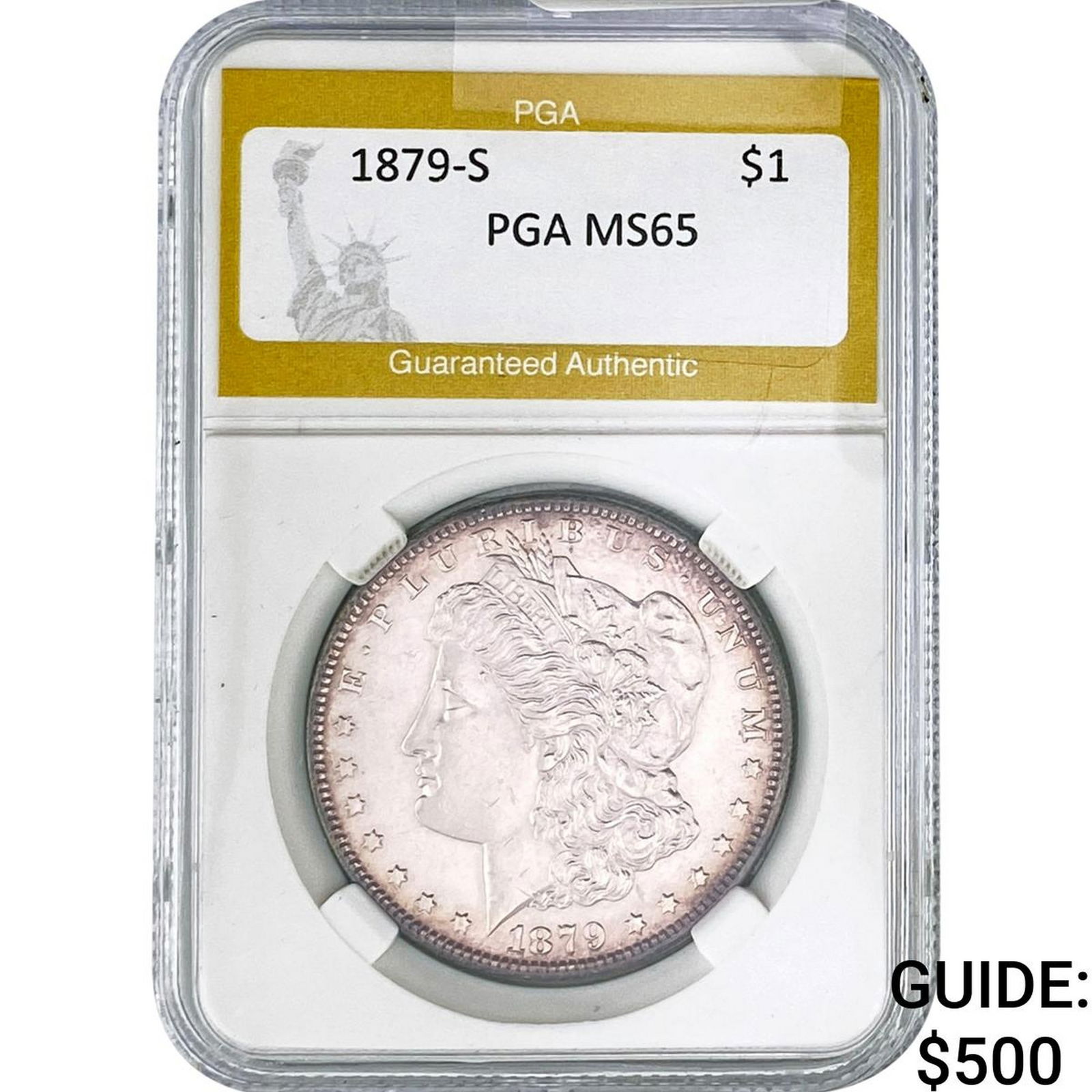 1879-S Morgan Silver Dollar PGA MS65 (1 of 2)