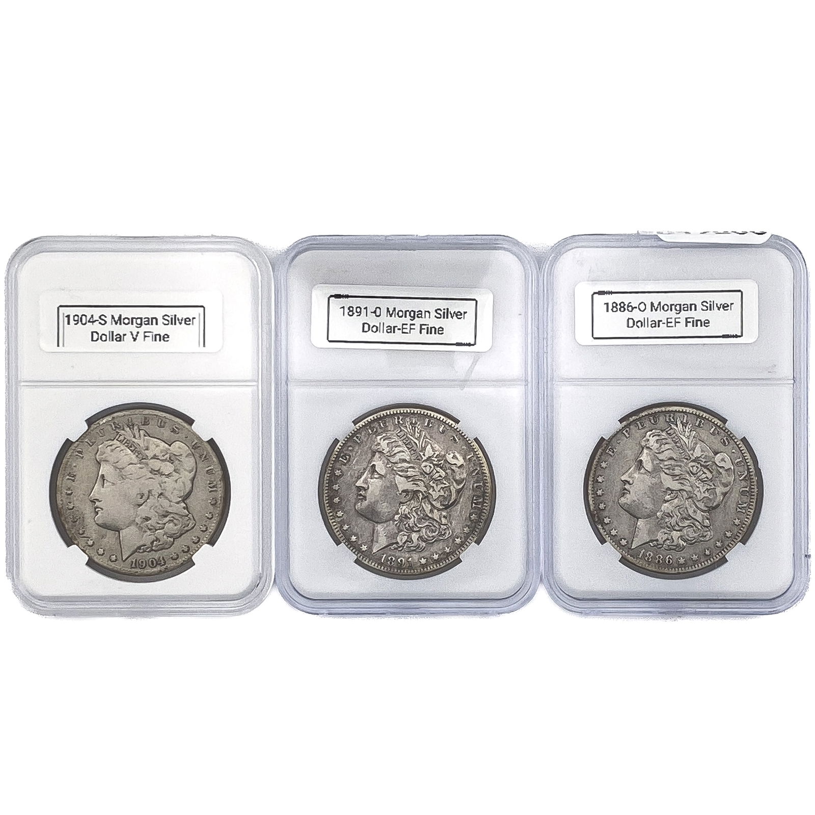 [3 Coins]1886-1904 Morgan Silver Dollar EF/VF (1 of 2)