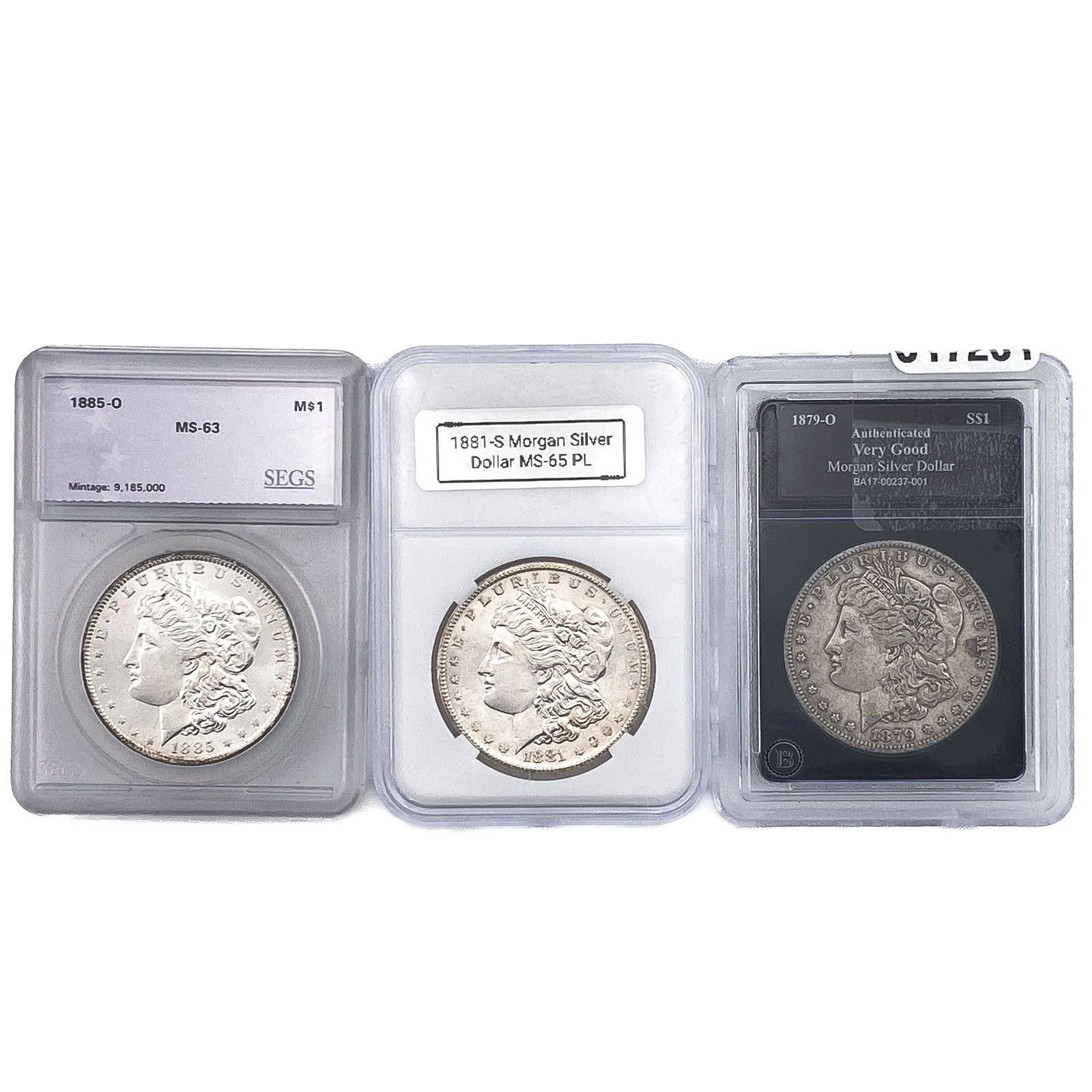 [3 Coins]1879-1885 Morgan Silver Dollar (1 of 2)