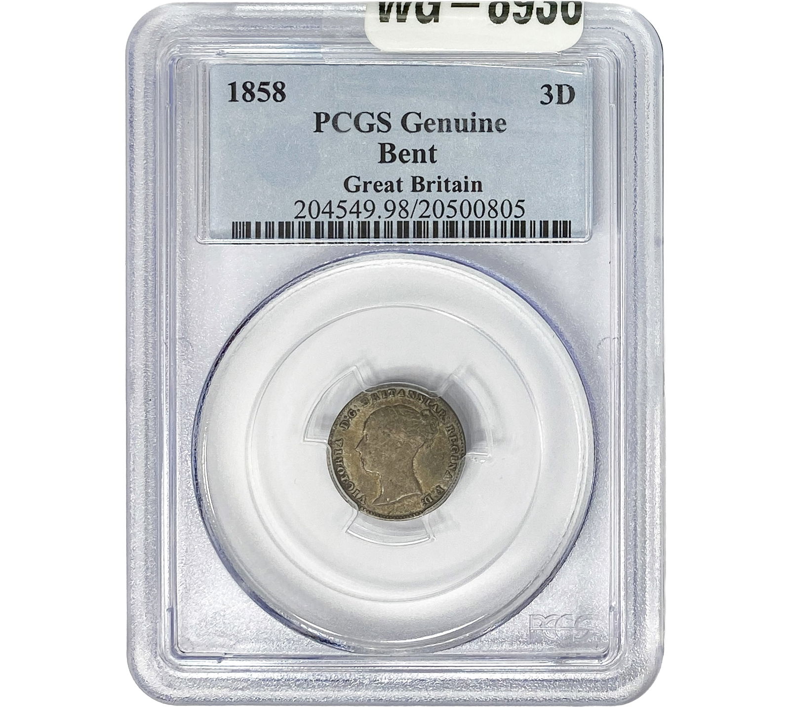 1858 Great Britain Silver 3 Pence PCGS Genuine (1 of 2)