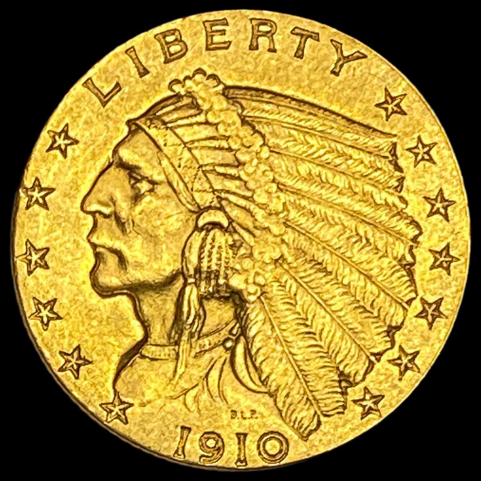 1910 Indian Head Gold $2.50 Quarter Eagle UNCIRCULATED (1 of 2)