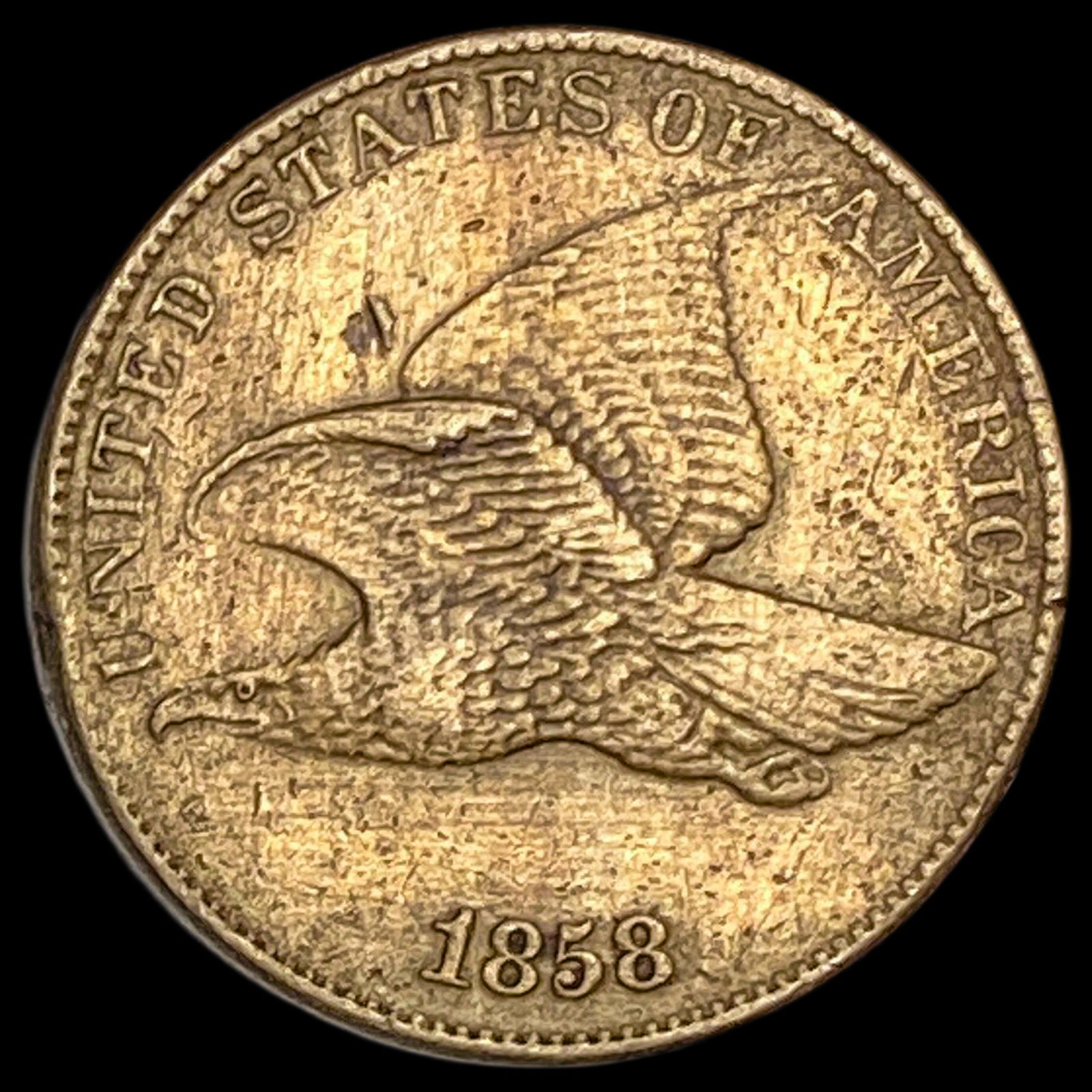 1858 Copper-Nickel Flying Eagle Cent CLOSELY UNCIRCULATED (1 of 2)