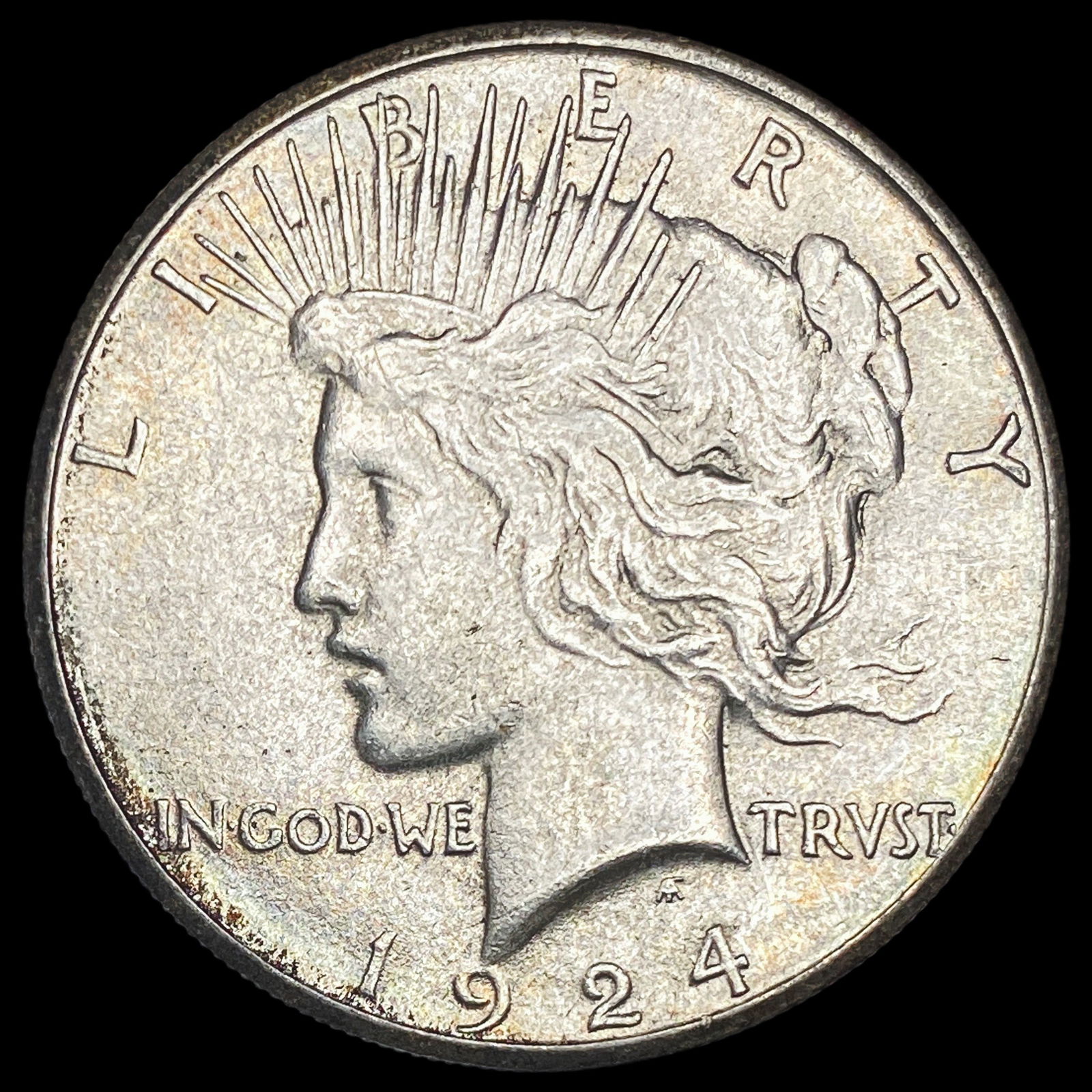 1924-S Silver Peace Dollar CHOICE AU (1 of 2)
