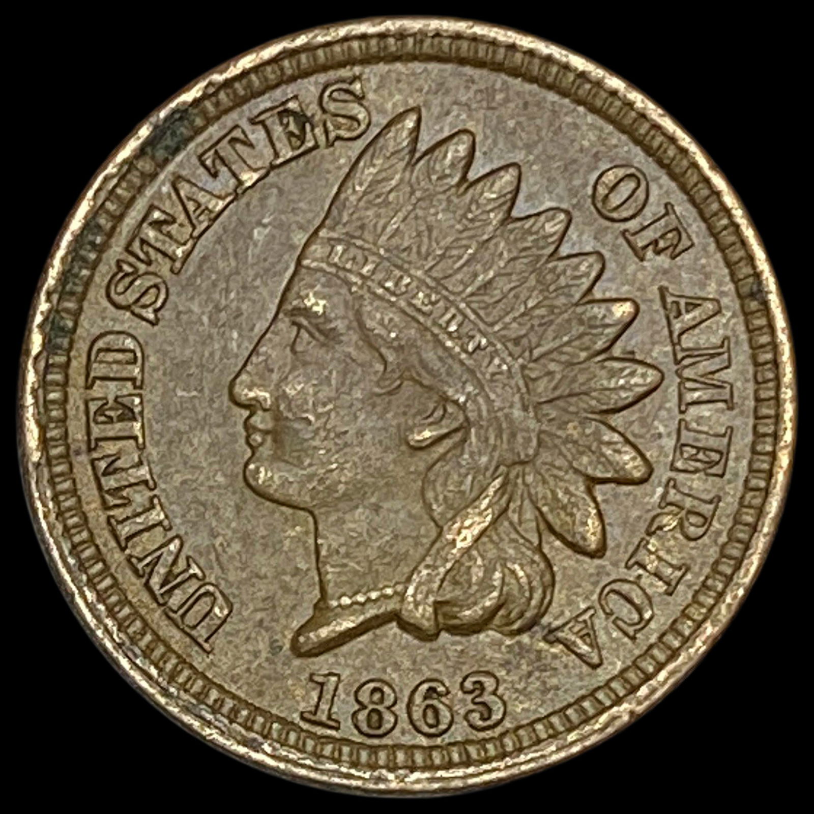 1863 Indian Head Cent CLOSELY UNCIRCULATED (1 of 2)