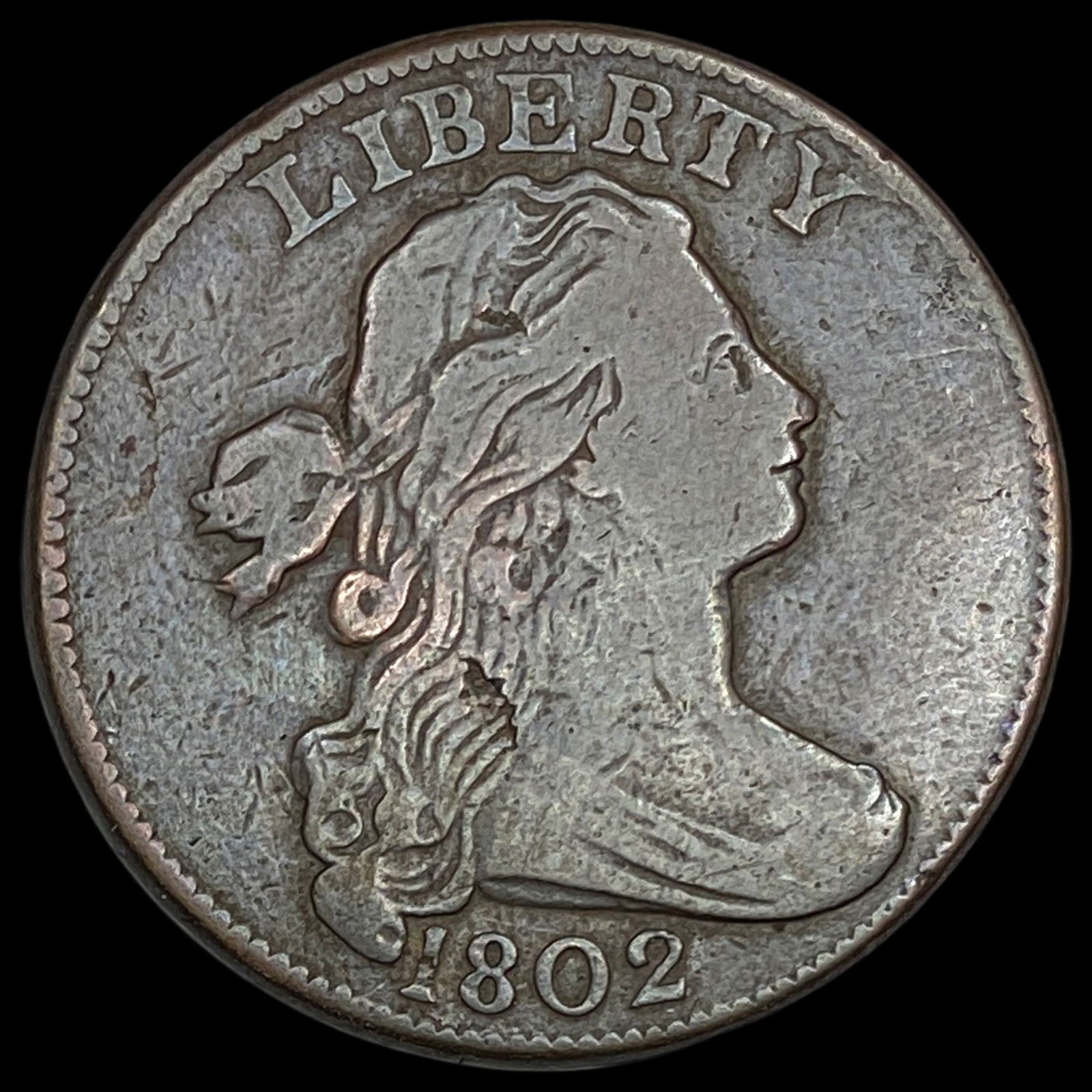 1802 Draped Bust Large Cent LIGHTLY CIRCULATED (1 of 2)