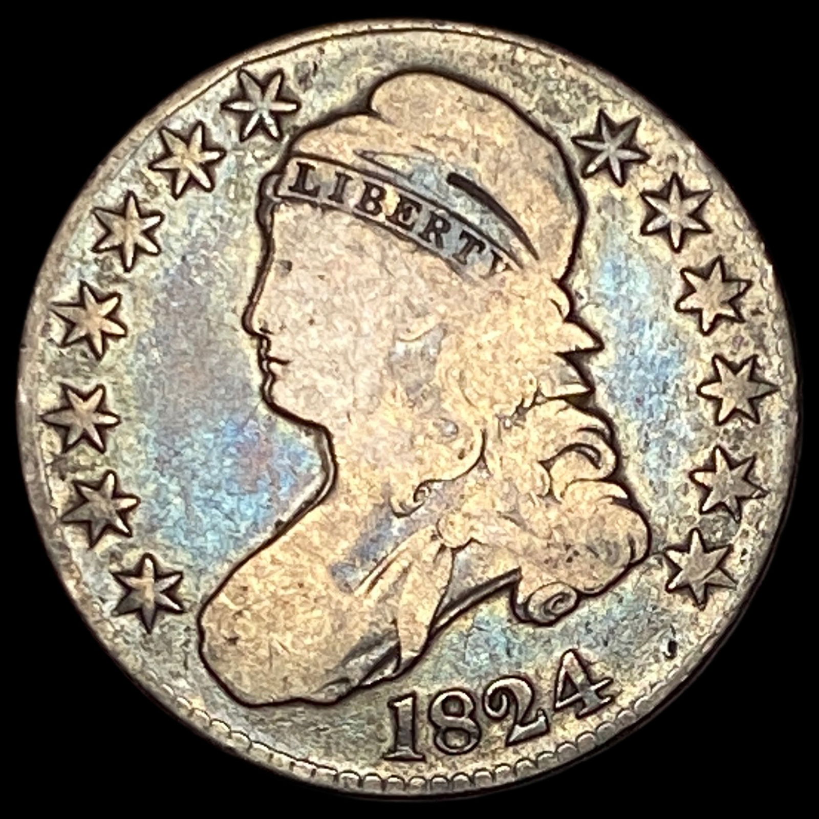 1824 Capped Bust Half Dollar NICELY CIRCULATED (1 of 2)