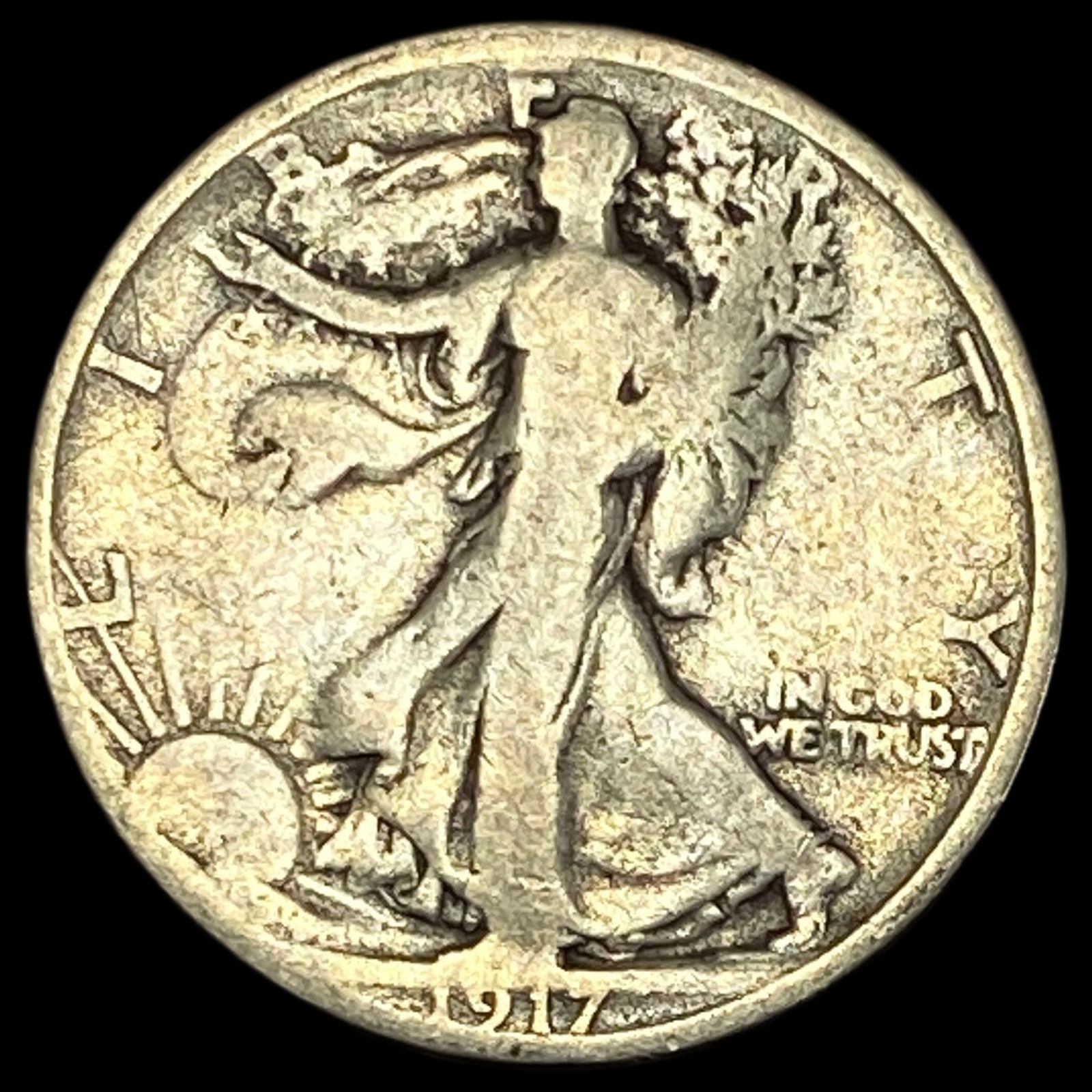 1917-S Walking Liberty Half Dollar NICELY CIRCULATED (1 of 2)