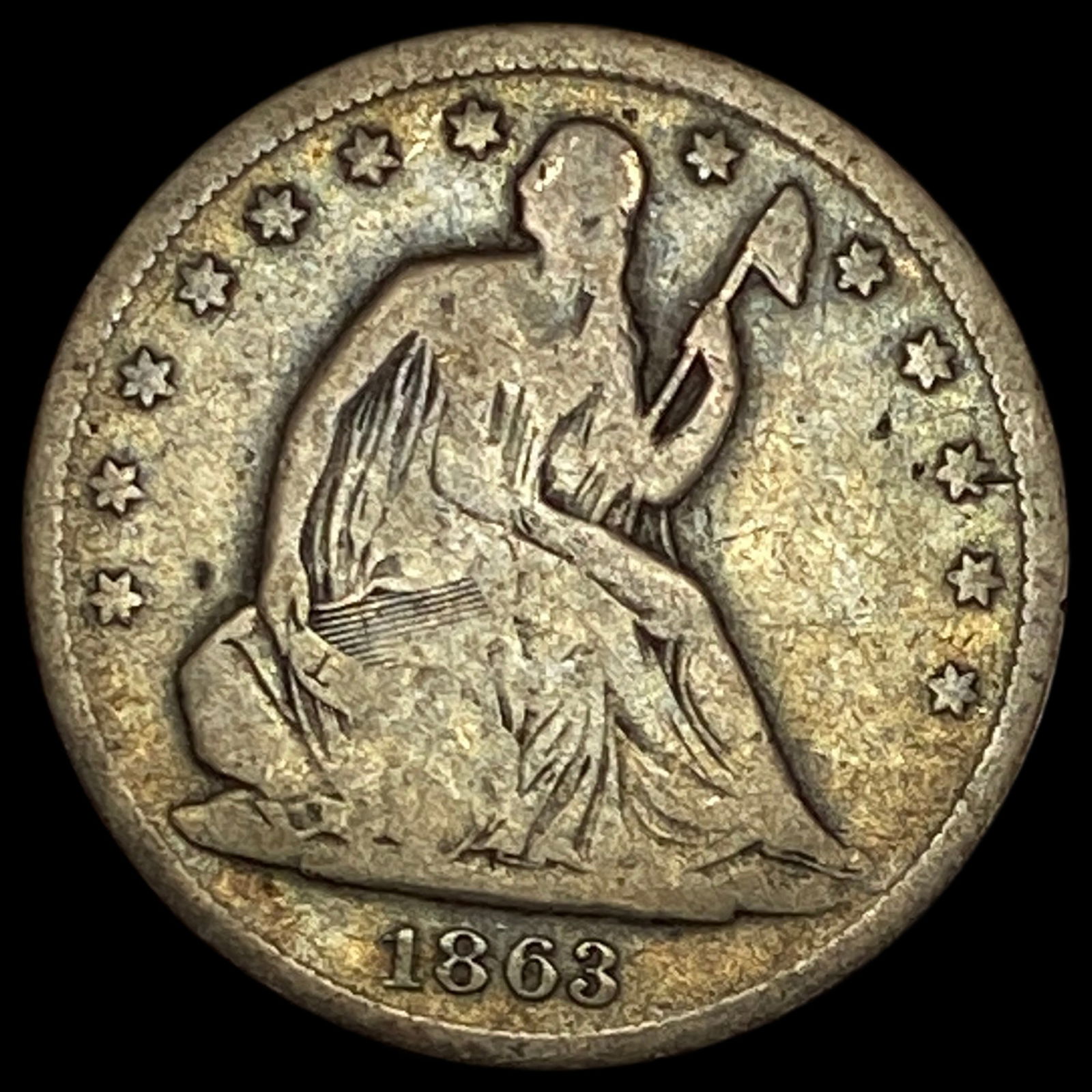 1863-S Seated Liberty Half Dollar NICELY CIRCULATED (1 of 2)