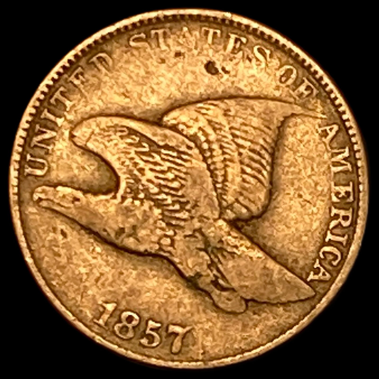 1857 Copper-Nickel Flying Eagle Cent LIGHTLY CIRCULATED (1 of 2)