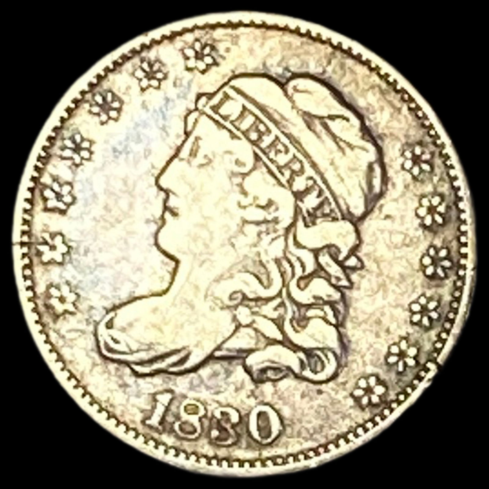 1830 Capped Bust Half Dime LIGHTLY CIRCULATED (1 of 2)
