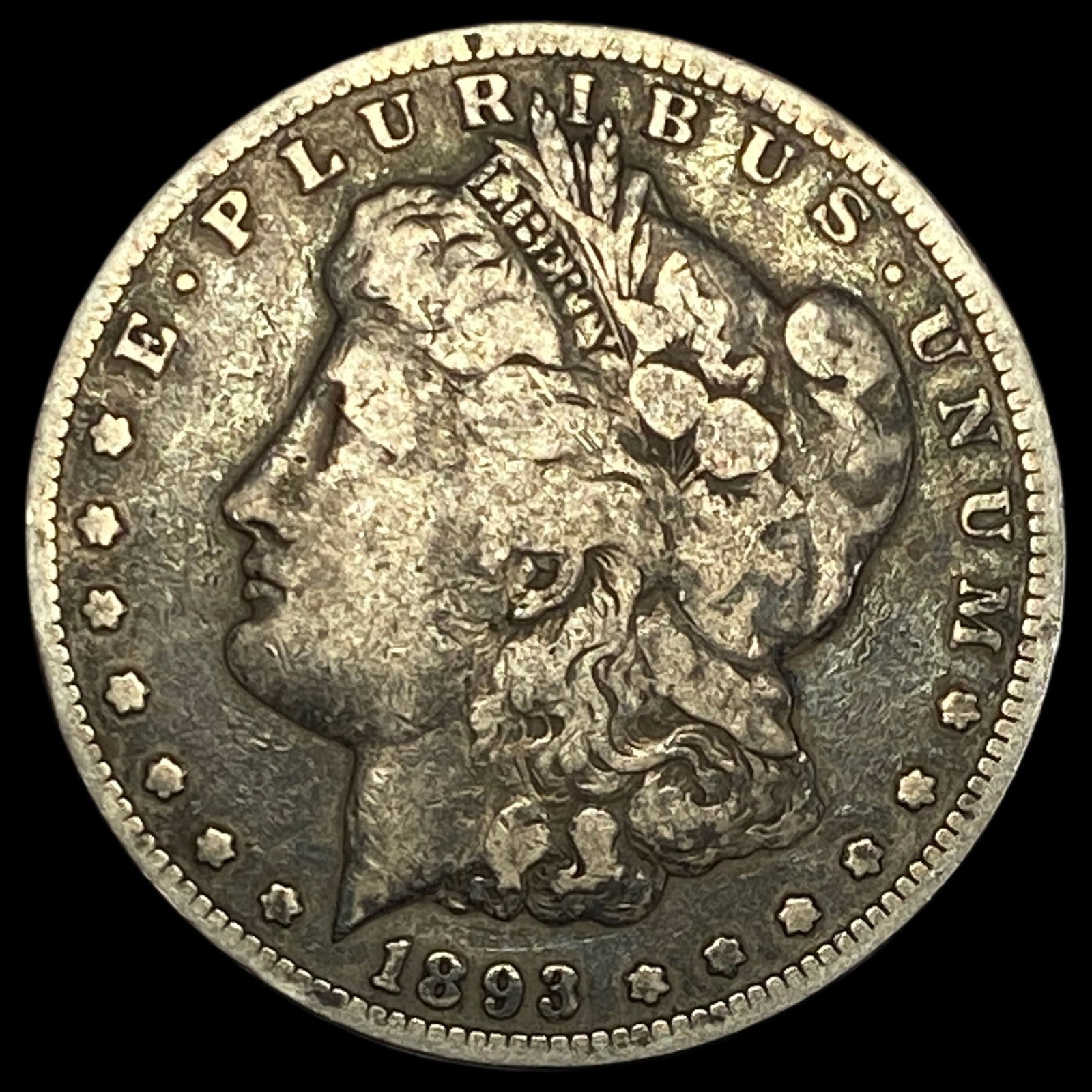 1893-CC Silver Morgan Dollar NEARLY UNCIRCULATED (1 of 2)