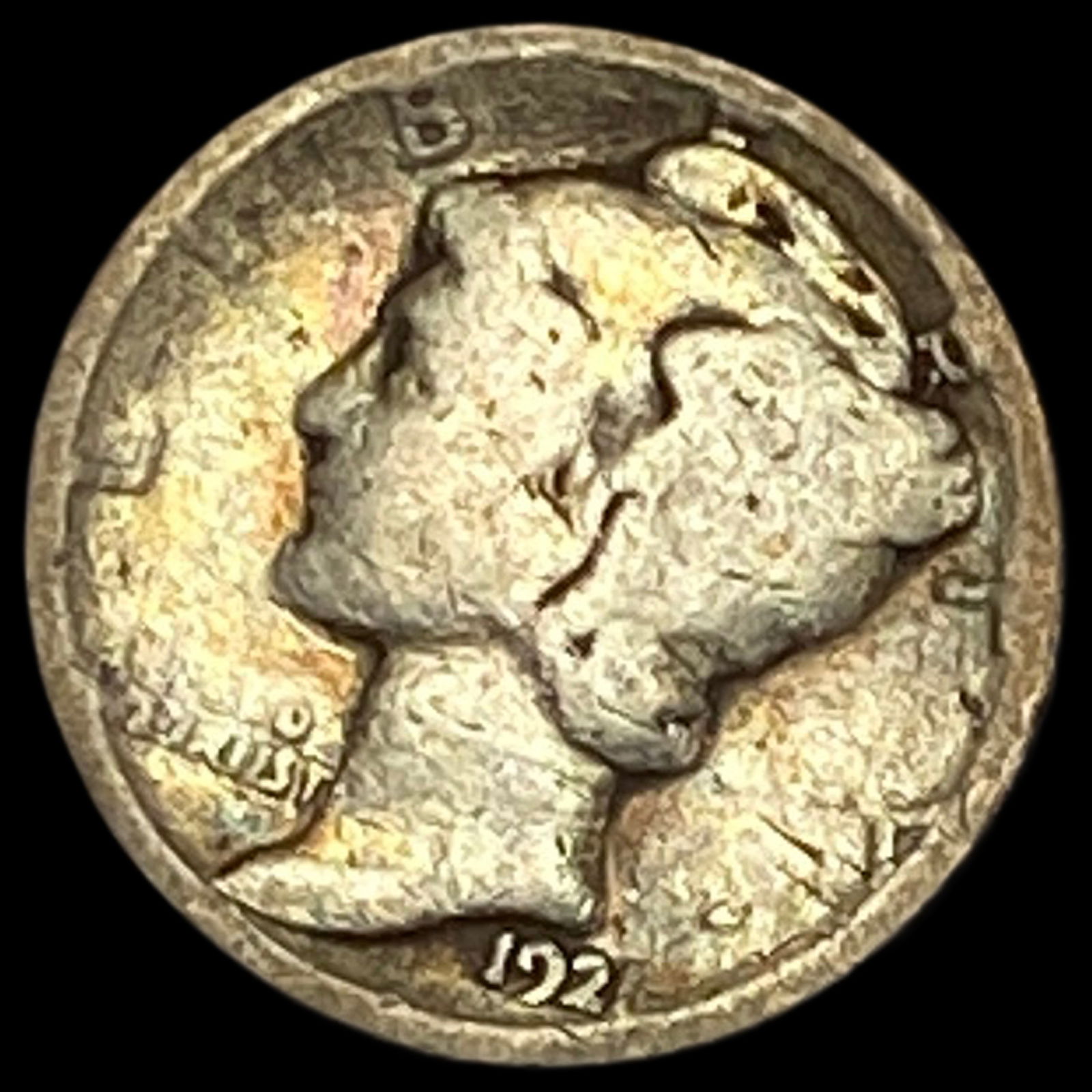 1921-D Silver Mercury Dime NICELY CIRCULATED (1 of 2)