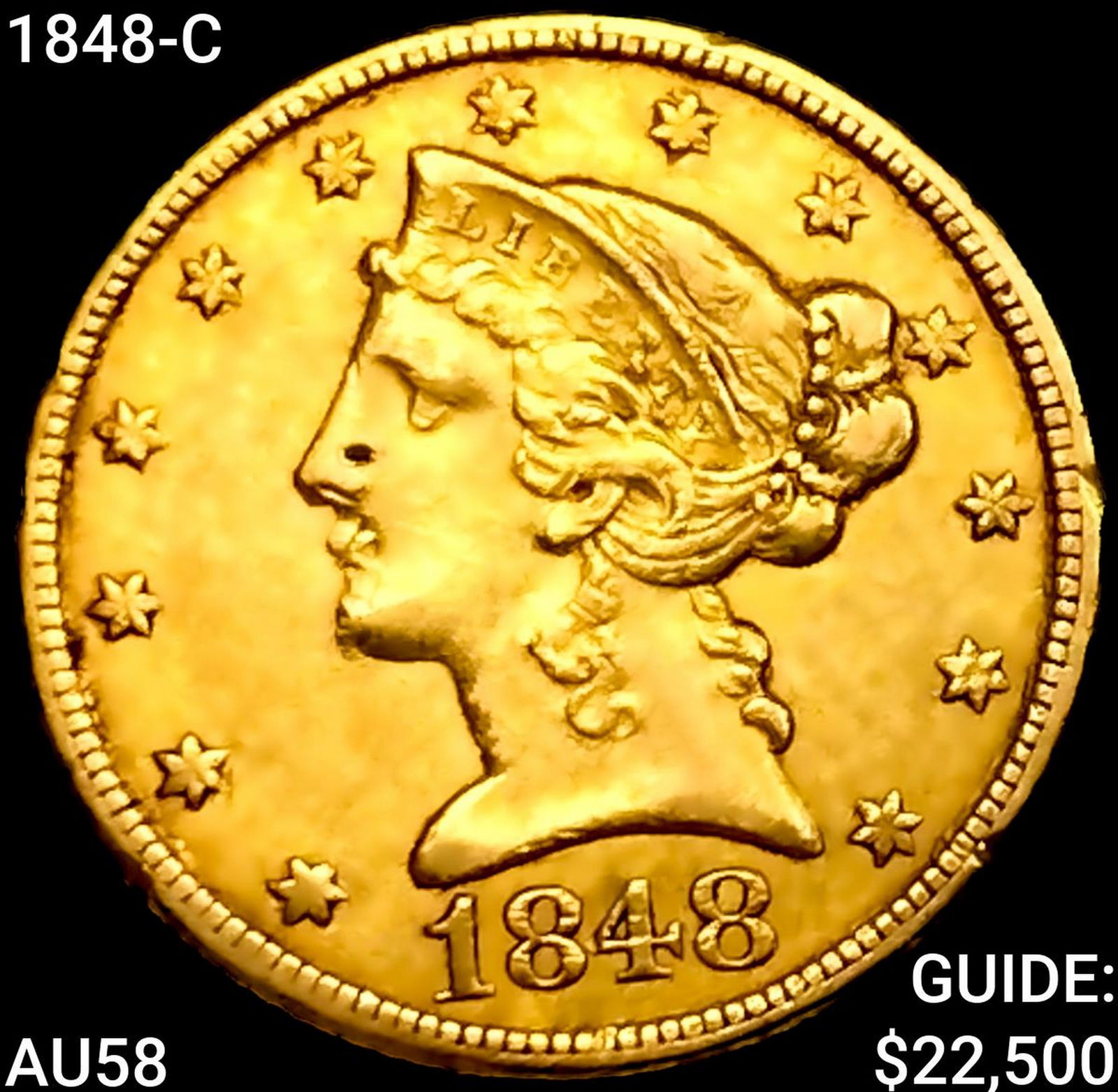 1842-C $5 Gold Half Eagle CHOICE AU (1 of 2)