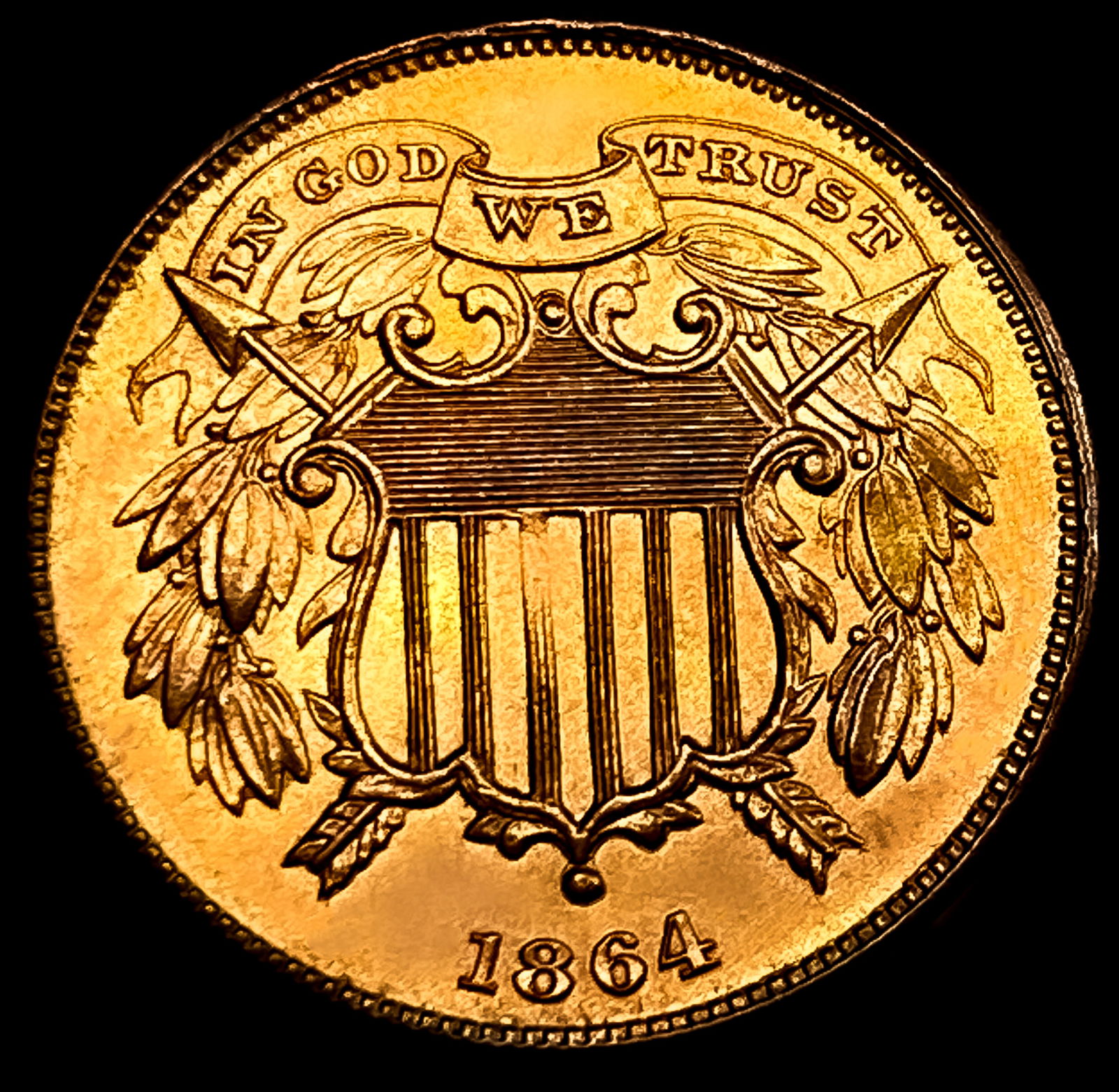 1864 Sm. Motto Two Cent Piece (1 of 2)