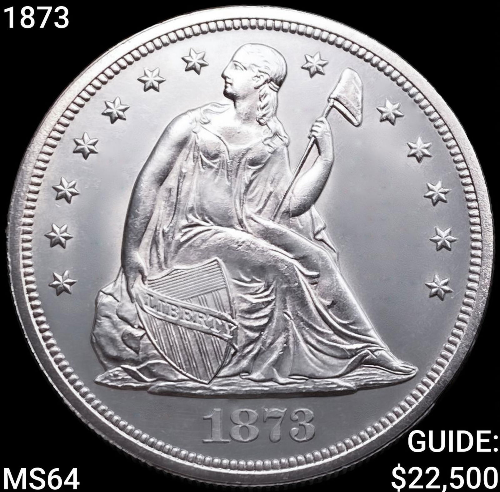 1873 Seated Liberty Dollar CHOICE BU (1 of 2)