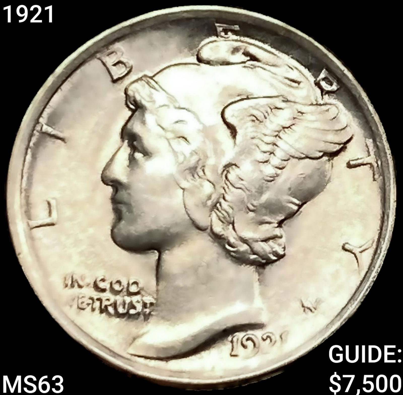 1921 Mercury Dime CHOICE BU (1 of 2)