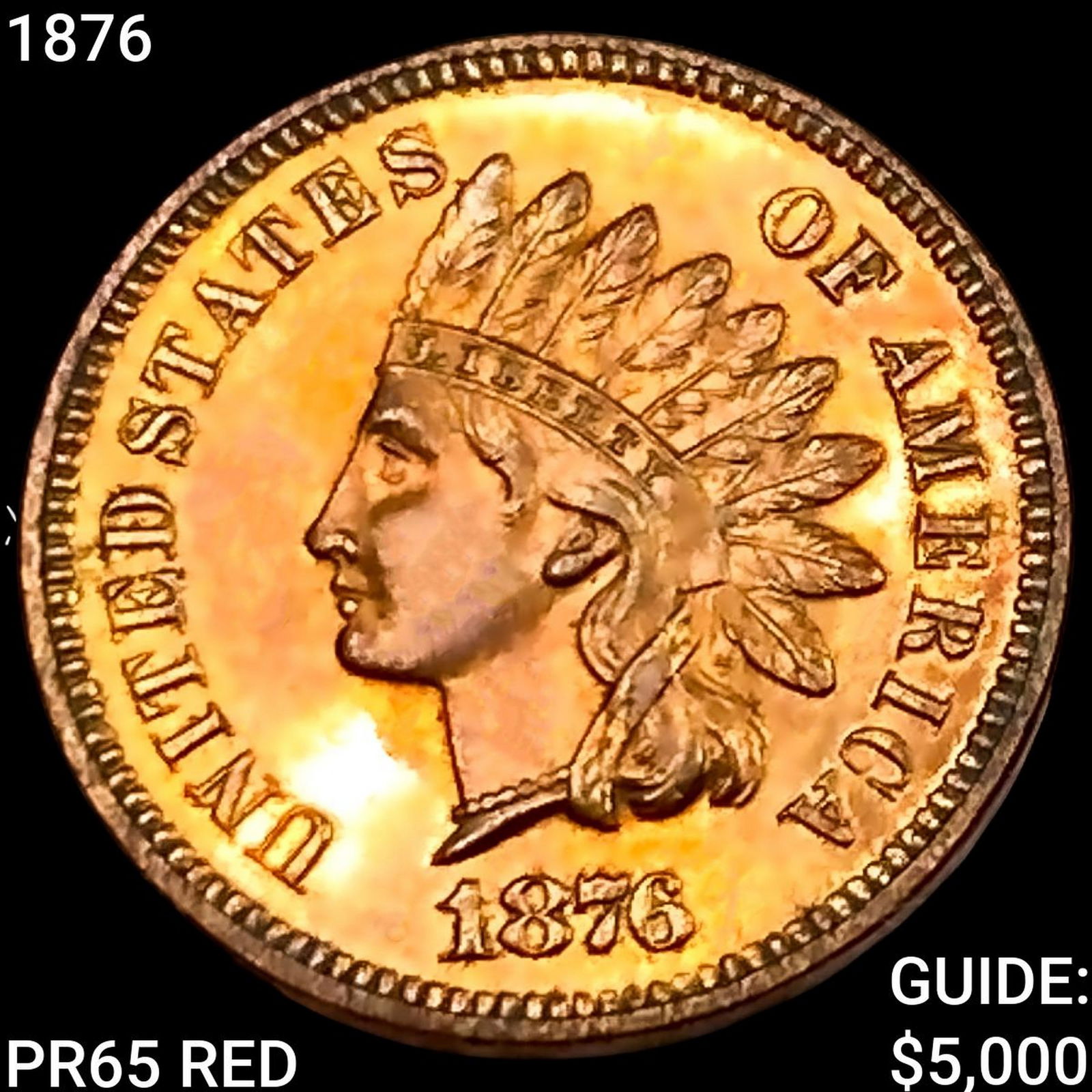1876 Indian Head Cent GEM PROOF (1 of 2)