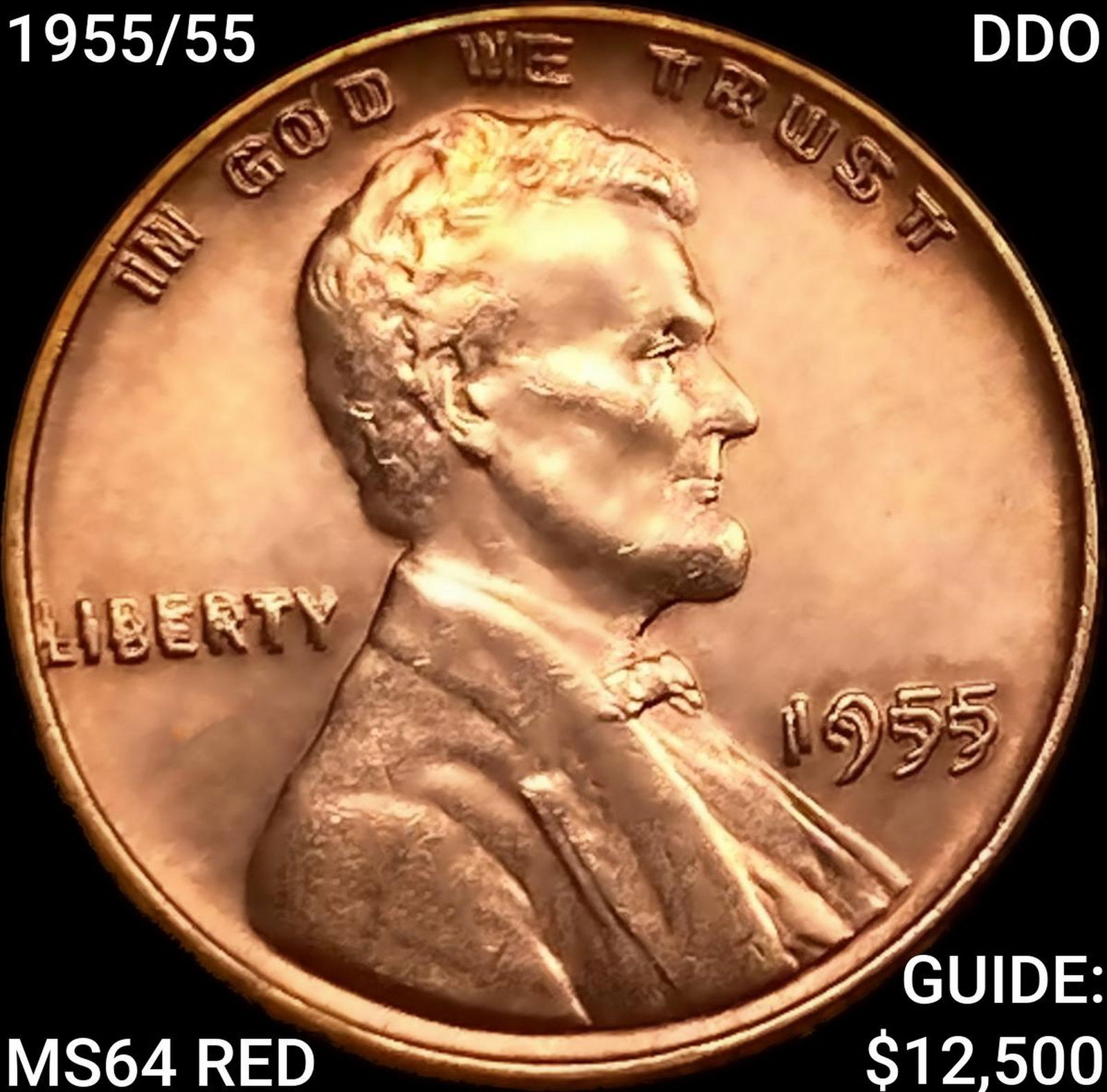 1955/55 DDO Wheat Cent CHOICE BU RD (1 of 2)