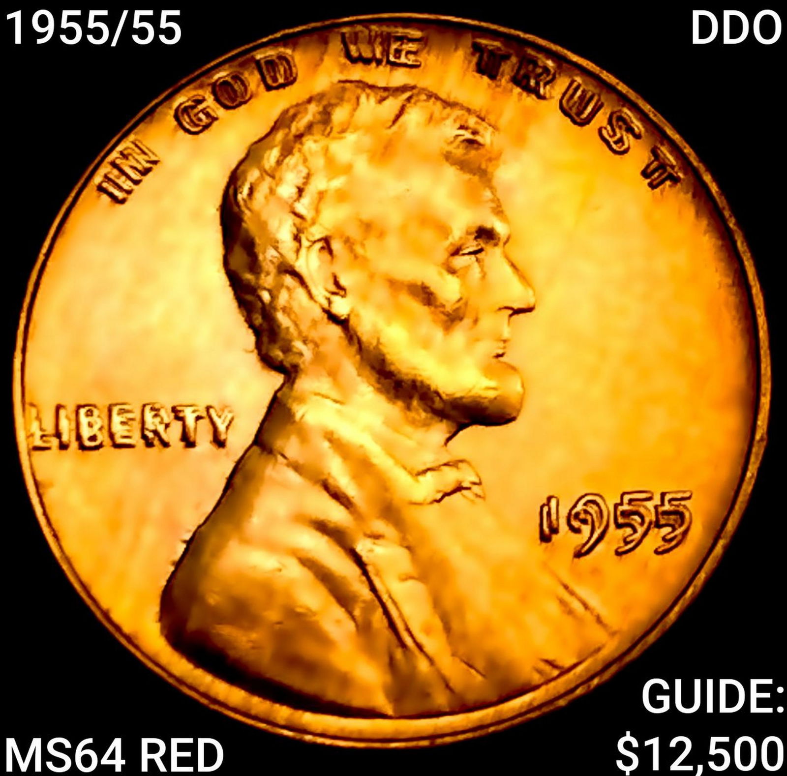 1955/55 DDO Wheat Cent CHOICE BU RD (1 of 2)