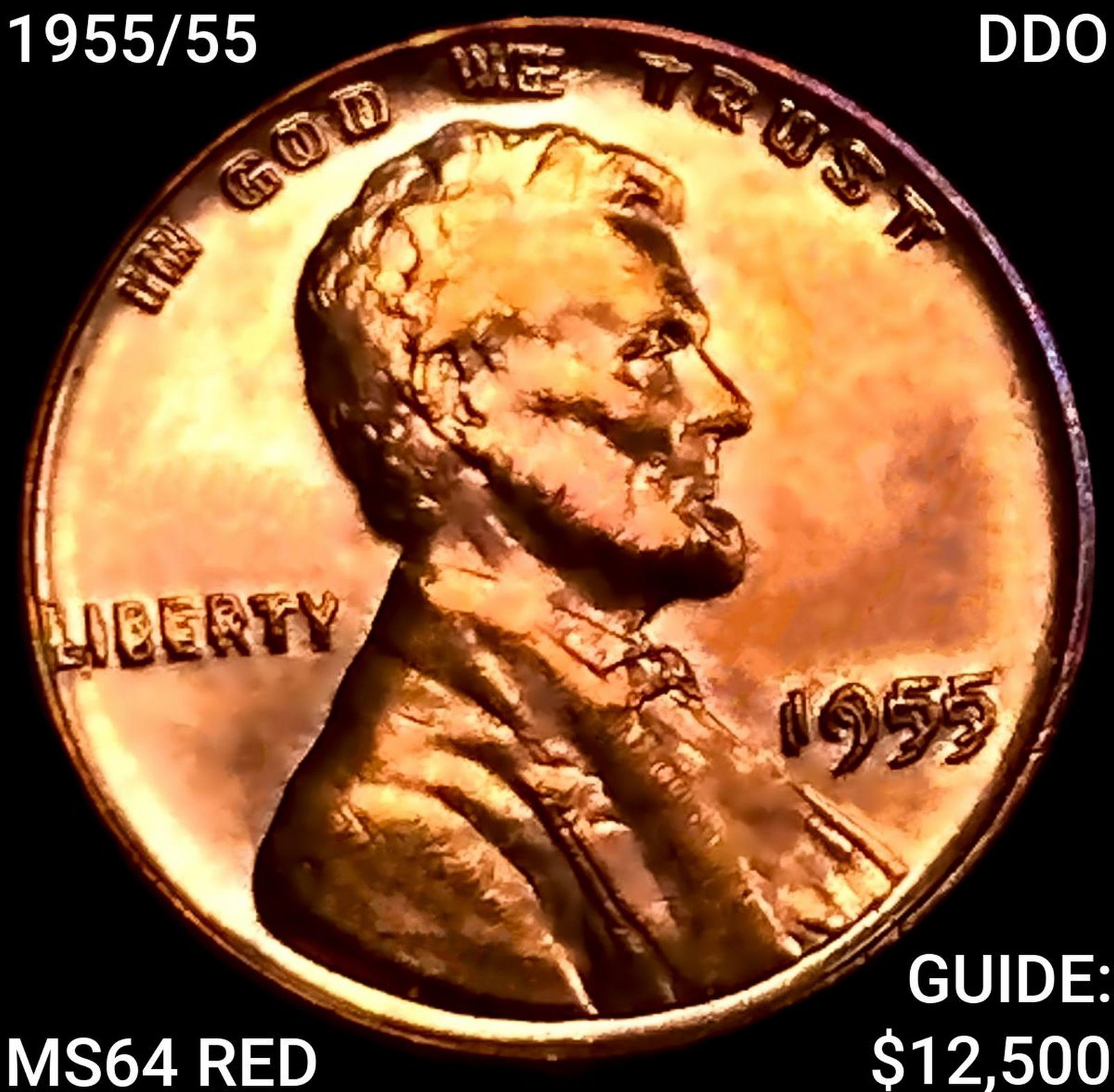 1955/55 DDO Wheat Cent CHOICE BU RD (1 of 2)