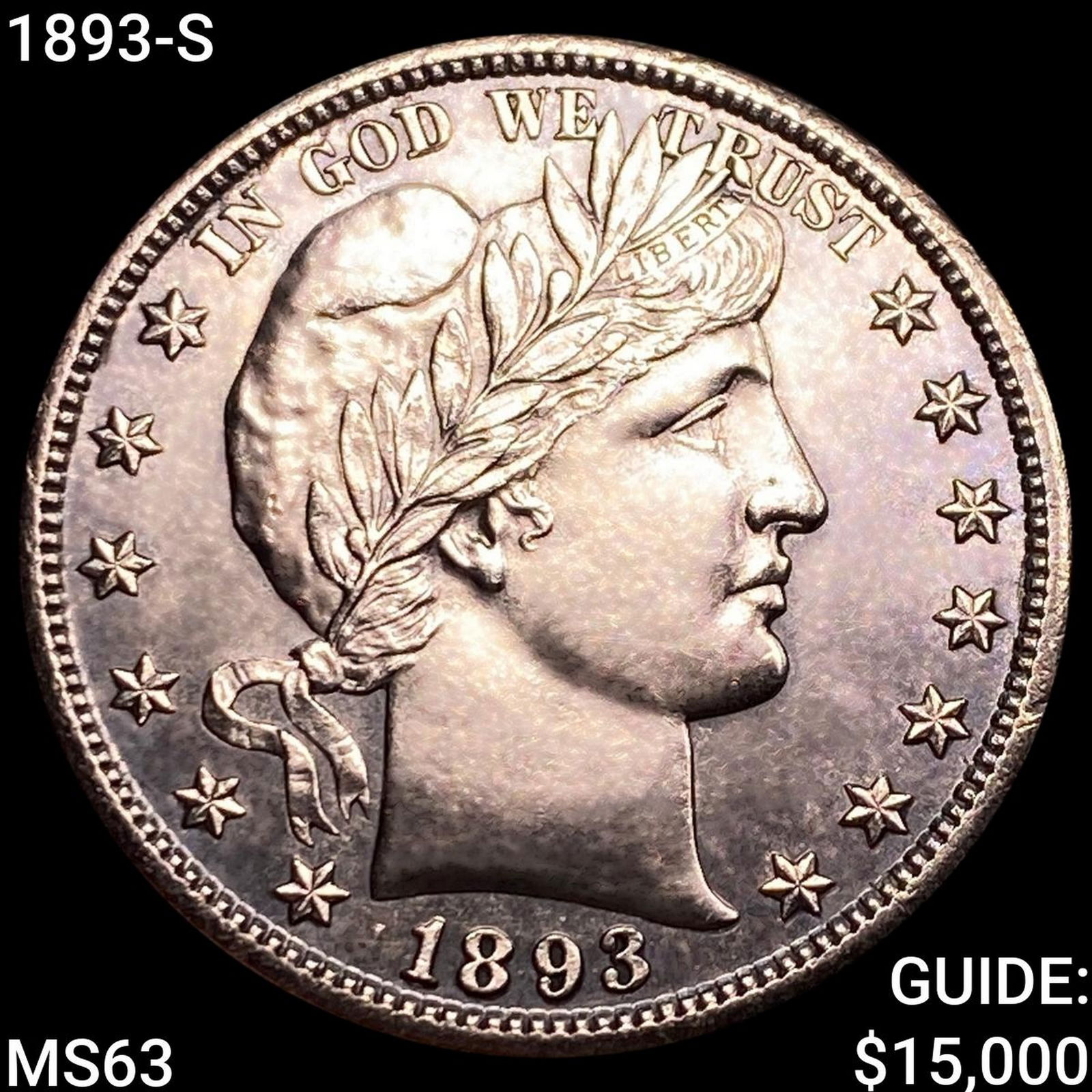1893-S Barber Half Dollar CHOICE BU (1 of 2)