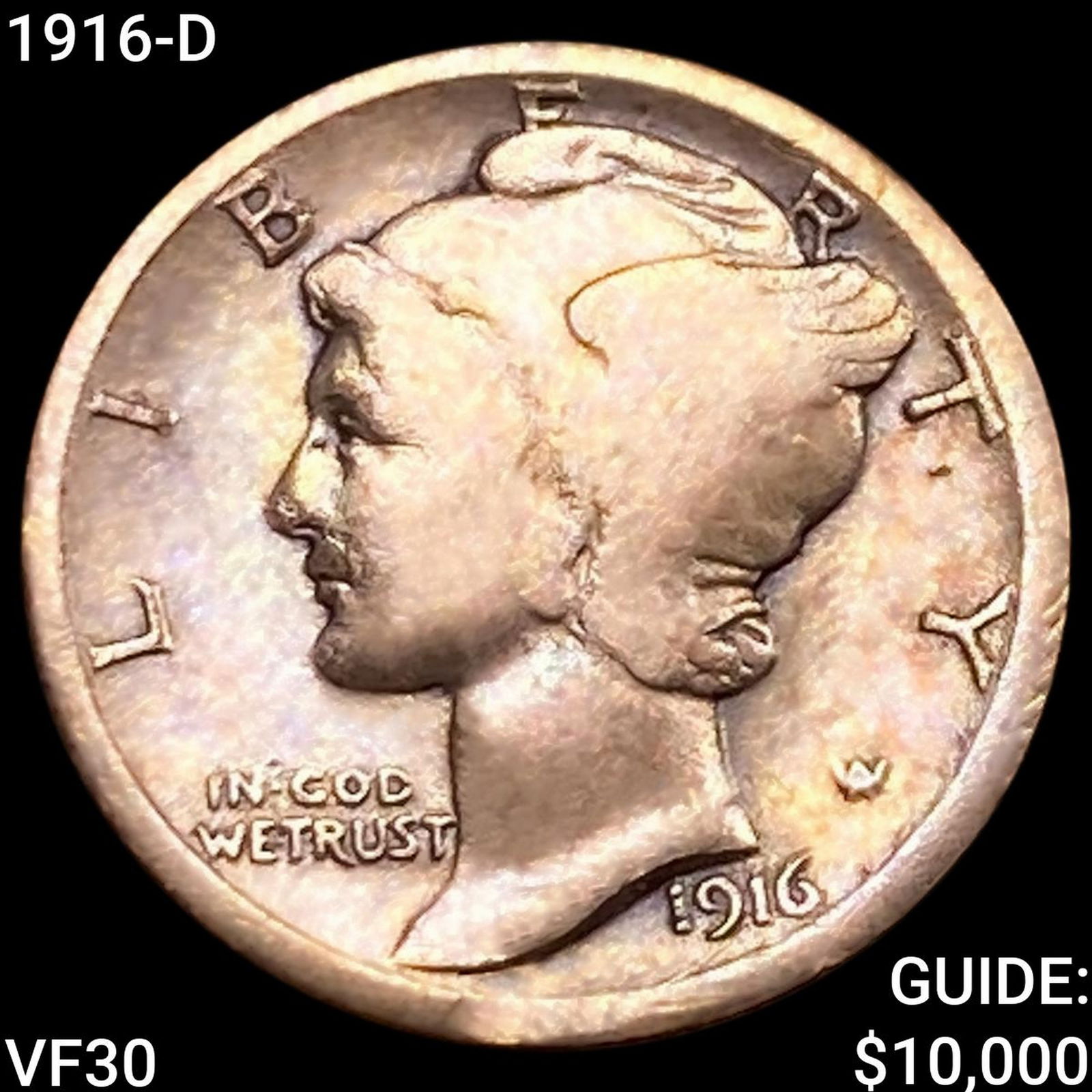 1916-D Mercury Dime LIGHTLY CIRCULATED (1 of 2)