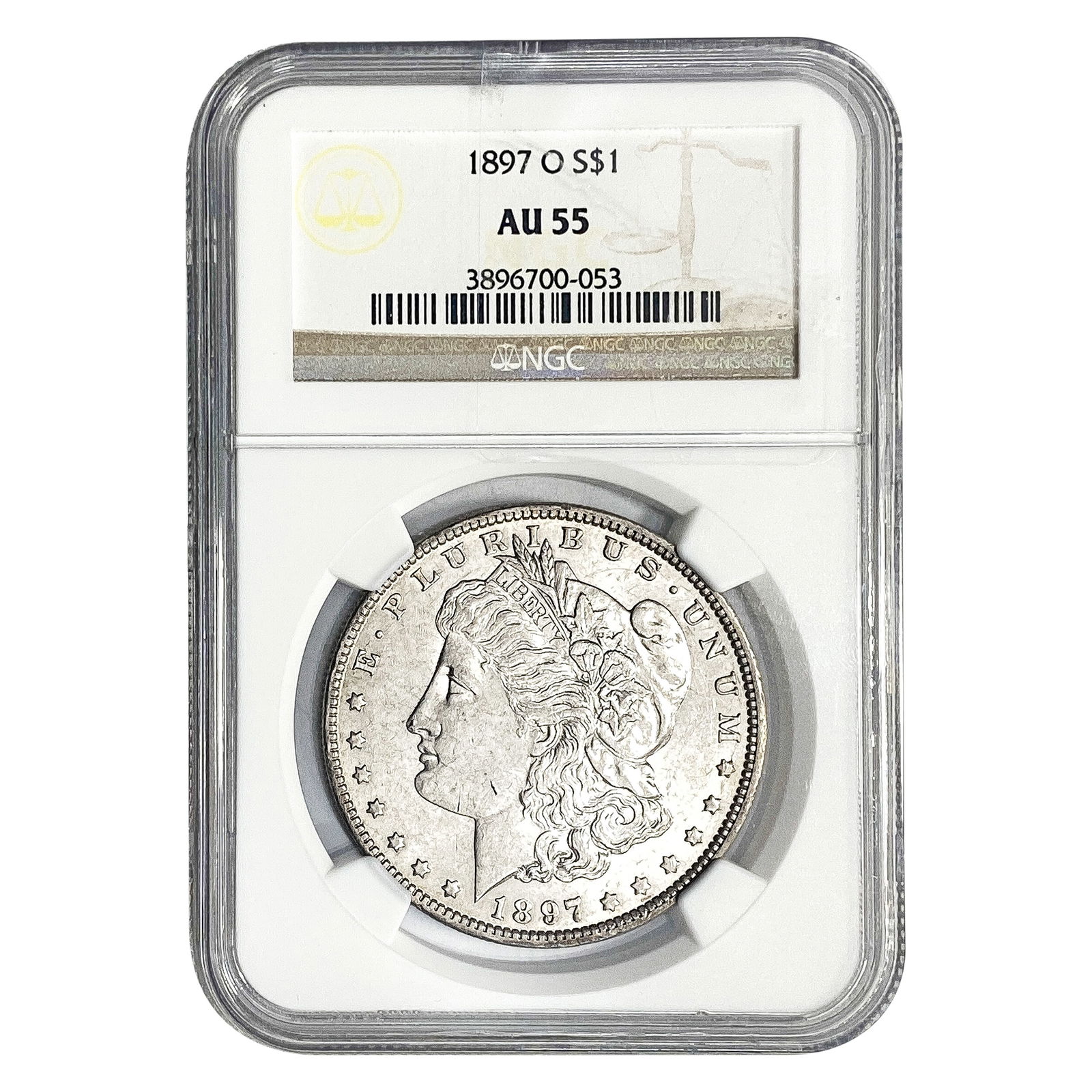 1897-O Morgan Silver Dollar NGC AU55 (1 of 2)