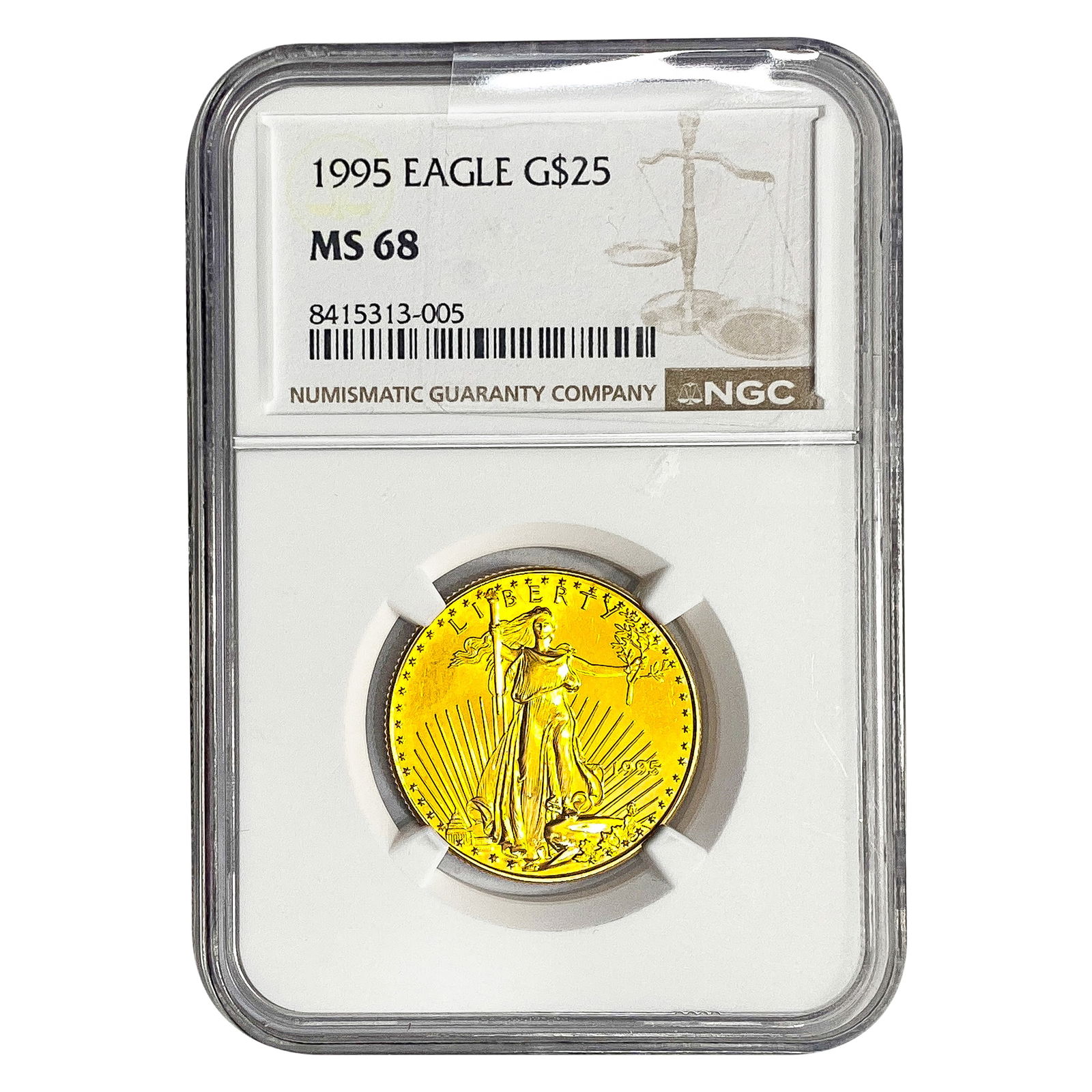 1995 $25 American Gold Eagle 1/2oz Gold NGC MS68 (1 of 2)