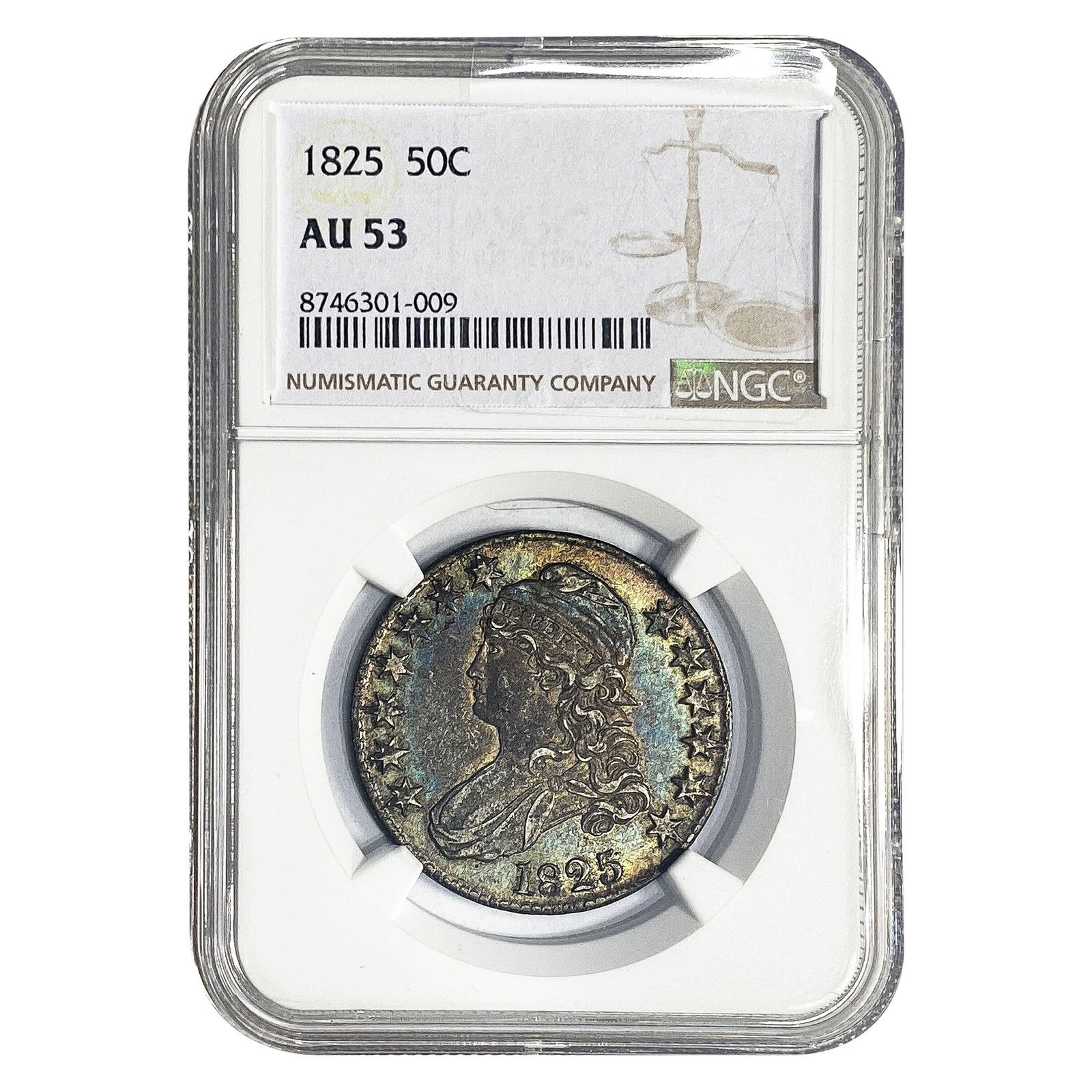 1825 Capped Bust Half Dollar NGC AU53 (1 of 2)