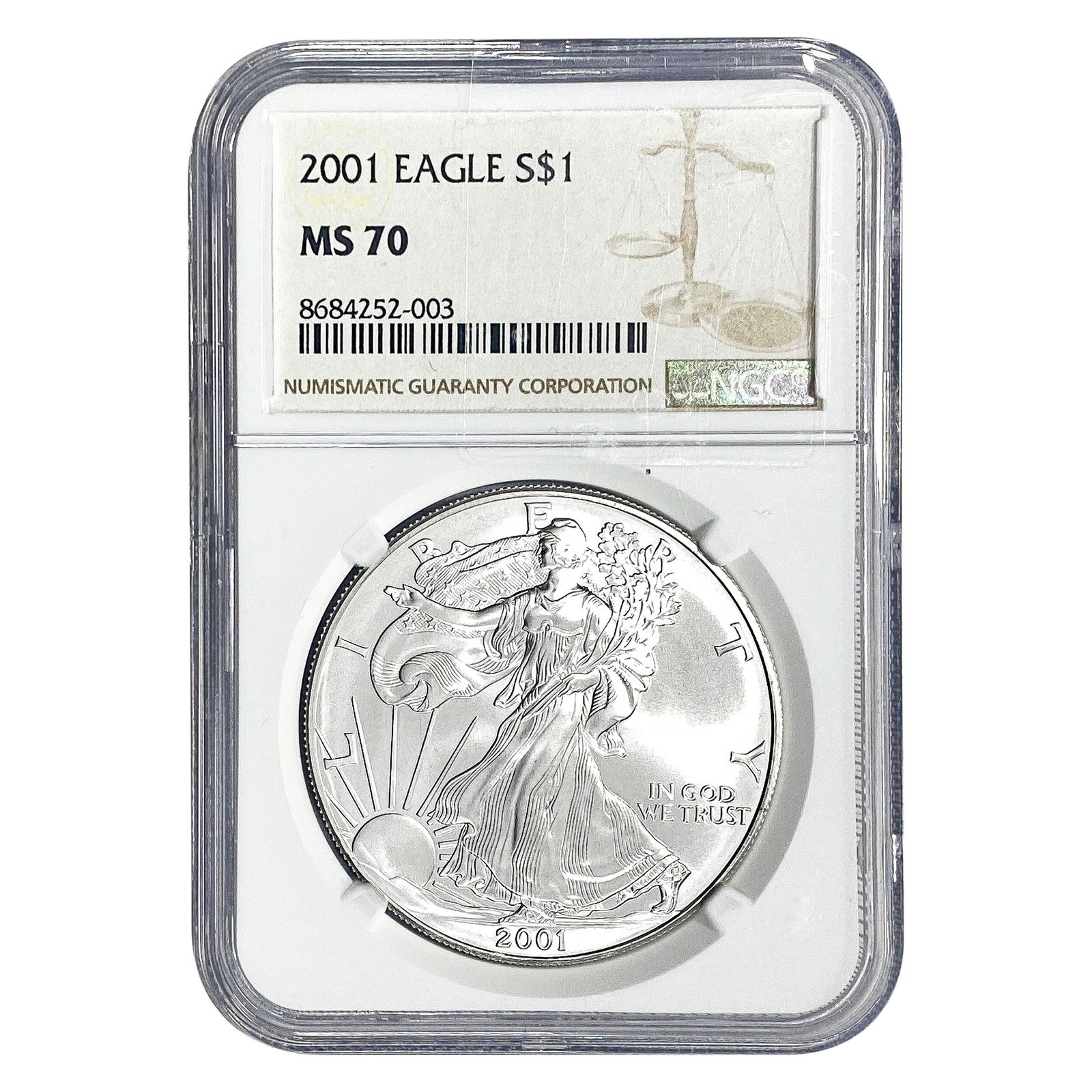 2001 Silver Eagle NGC MS70 (1 of 2)