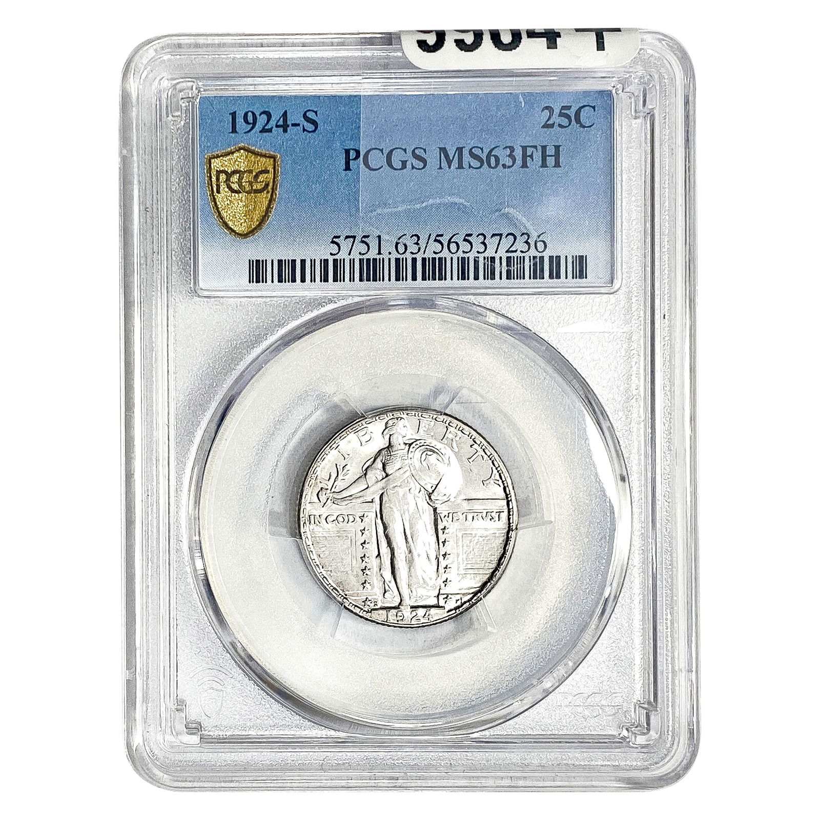 1924-S Standing Liberty Quarter PCGS MS63 FH: 1924-S Standing Liberty Quarter PCGS MS63 FH