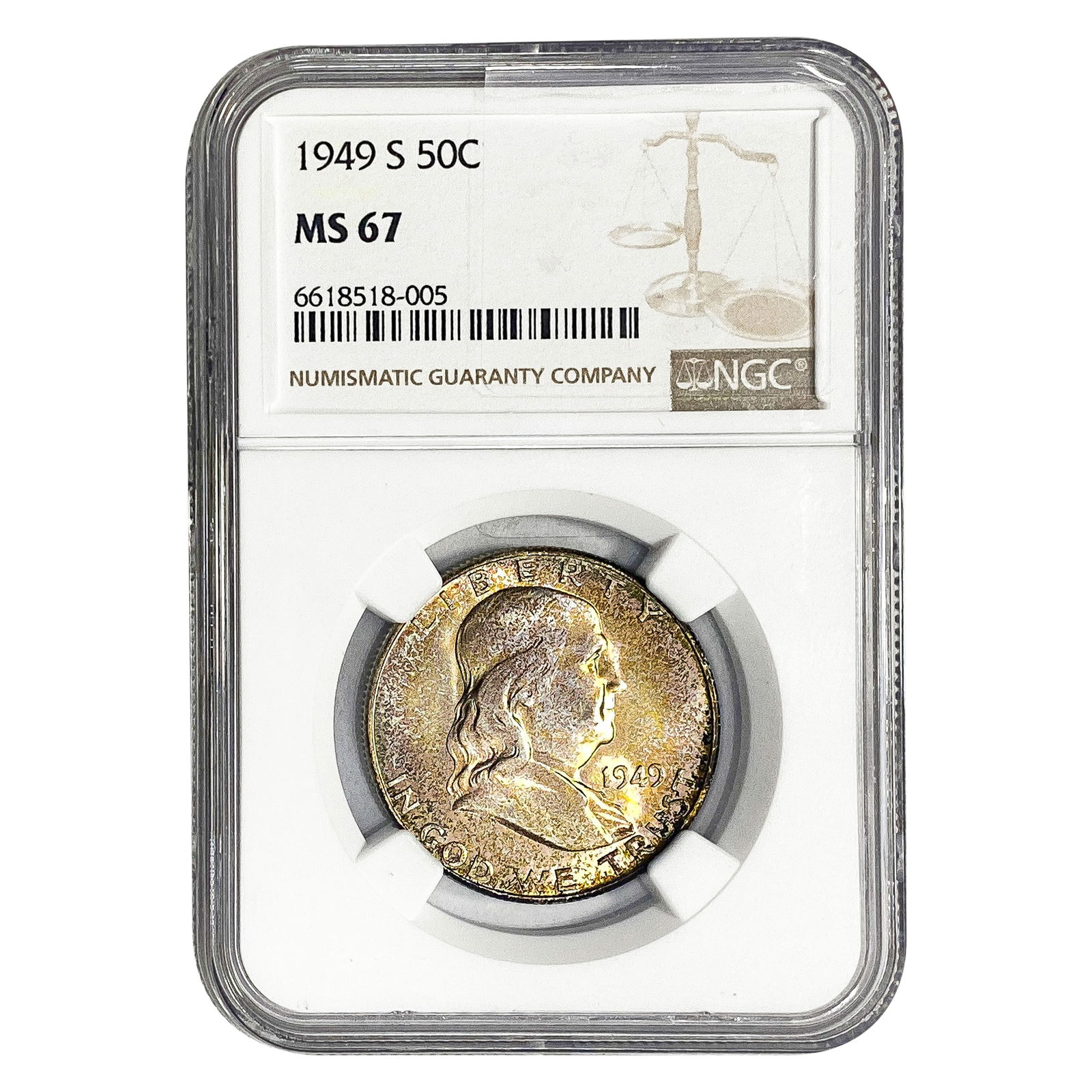 1949 Franklin Half Dollar NGC MS67 (1 of 2)