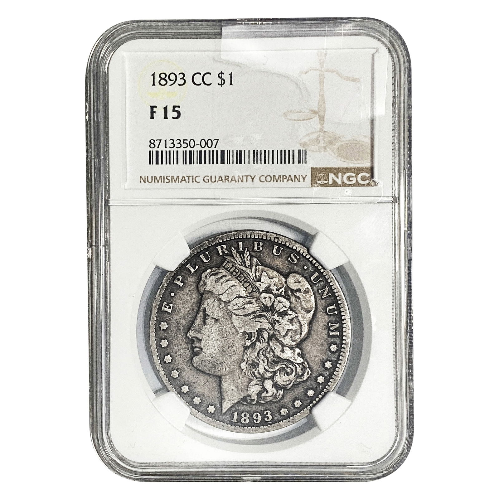1893-CC Morgan Silver Dollar NGC F15 (1 of 2)