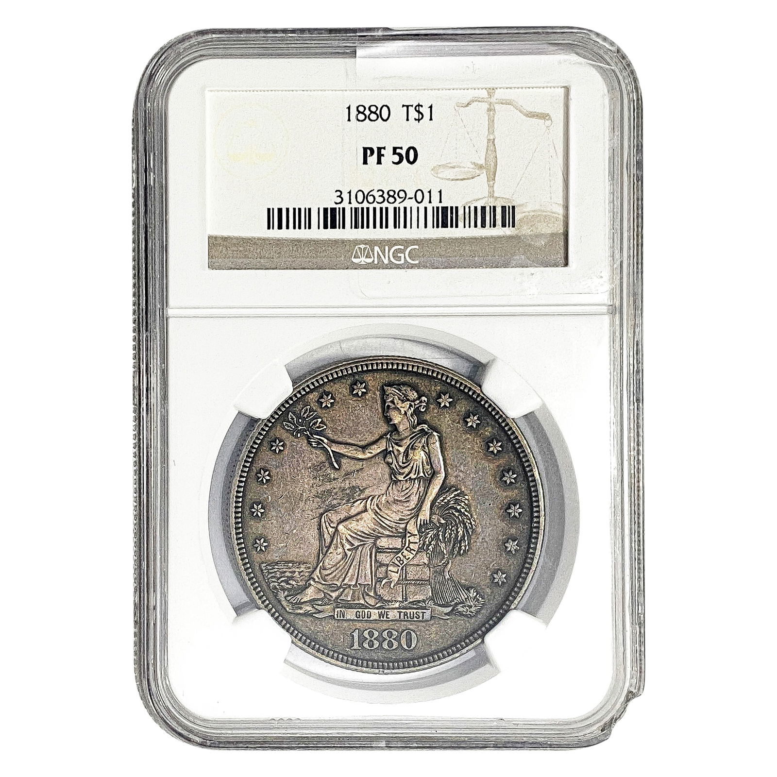 1880 Silver Trade Dollar NGC PF50 (1 of 2)