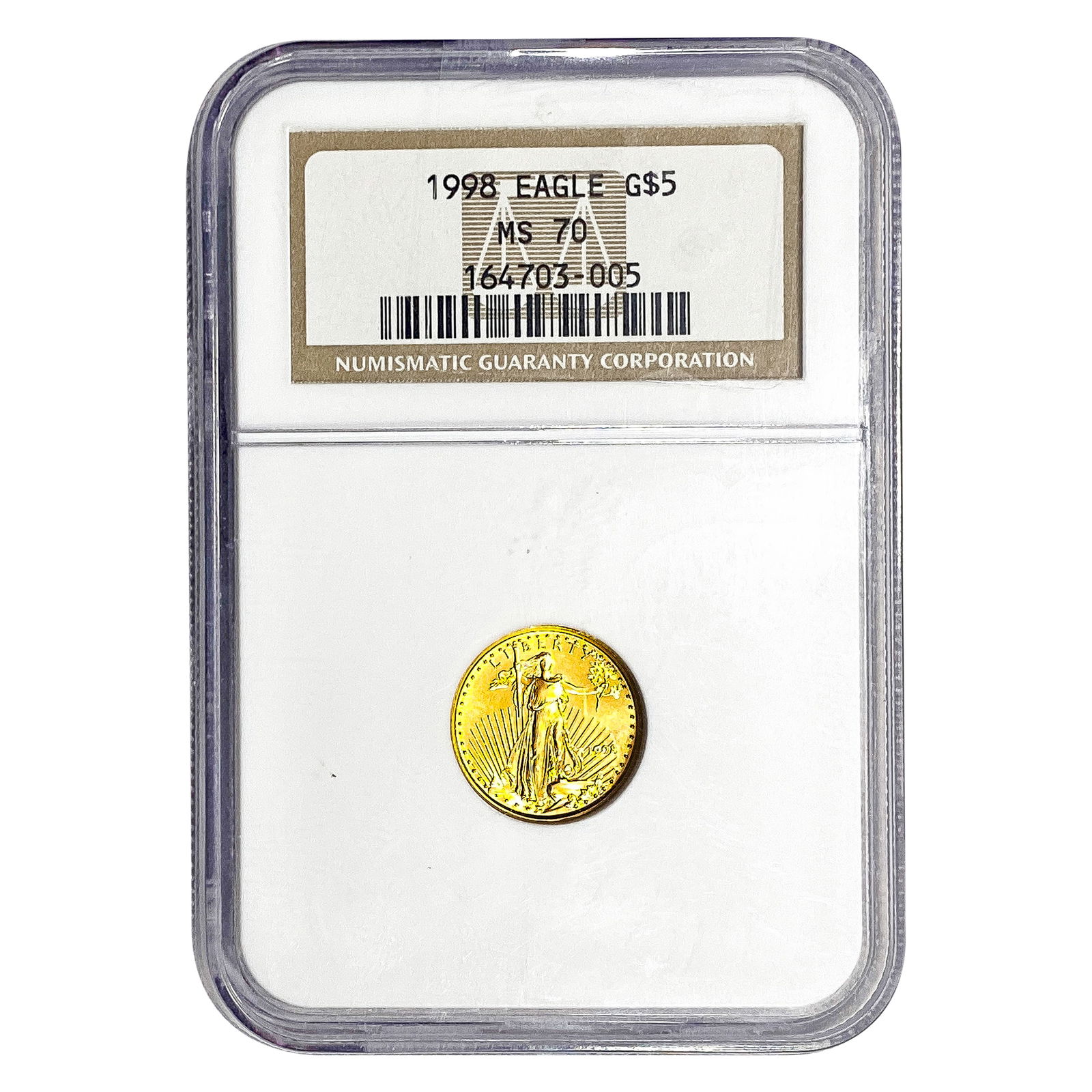 1998 $5 American Gold Eagle1/10oz Gold NGC MS70 (1 of 2)