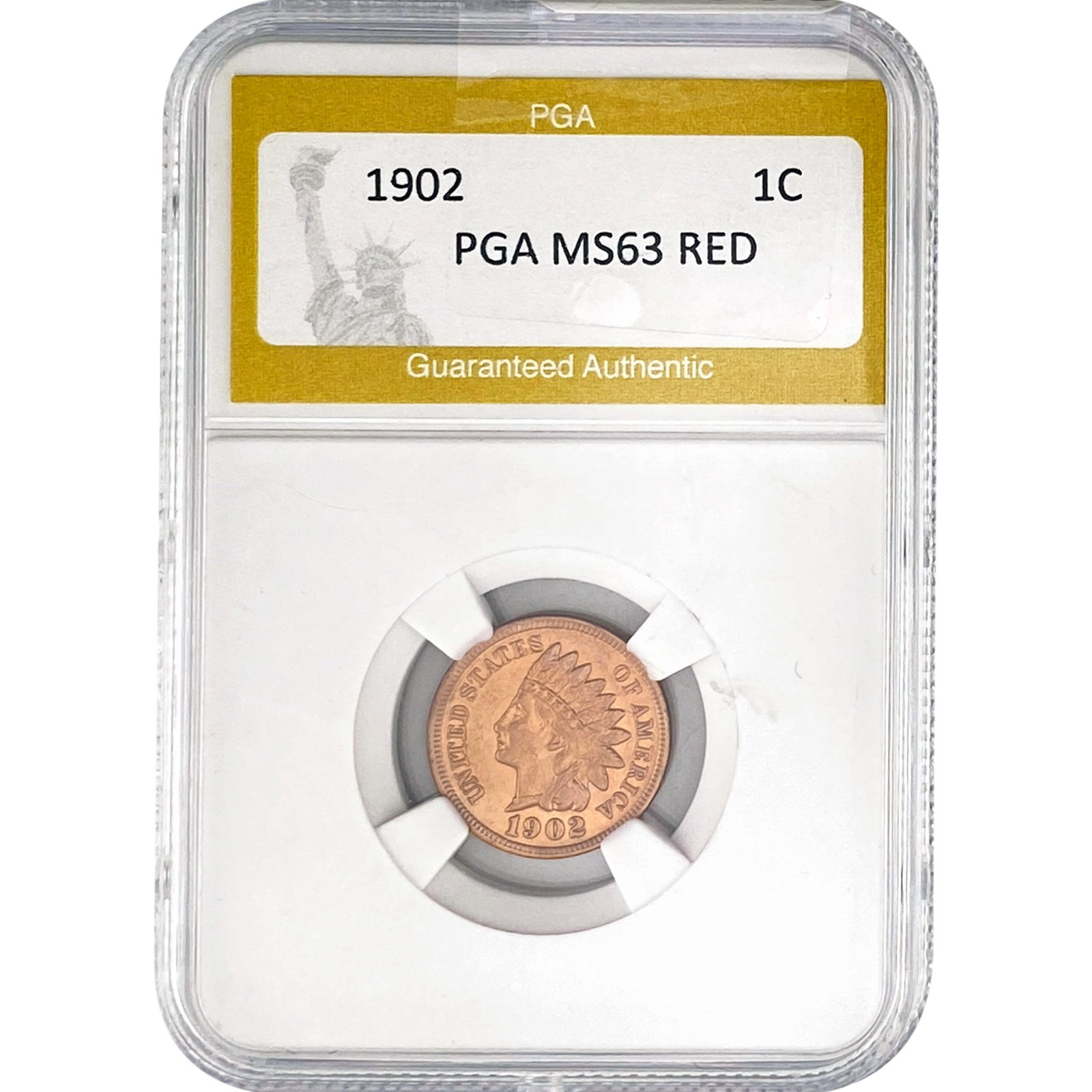 1902 Indian Head Cent PGA MS63 RED (1 of 2)