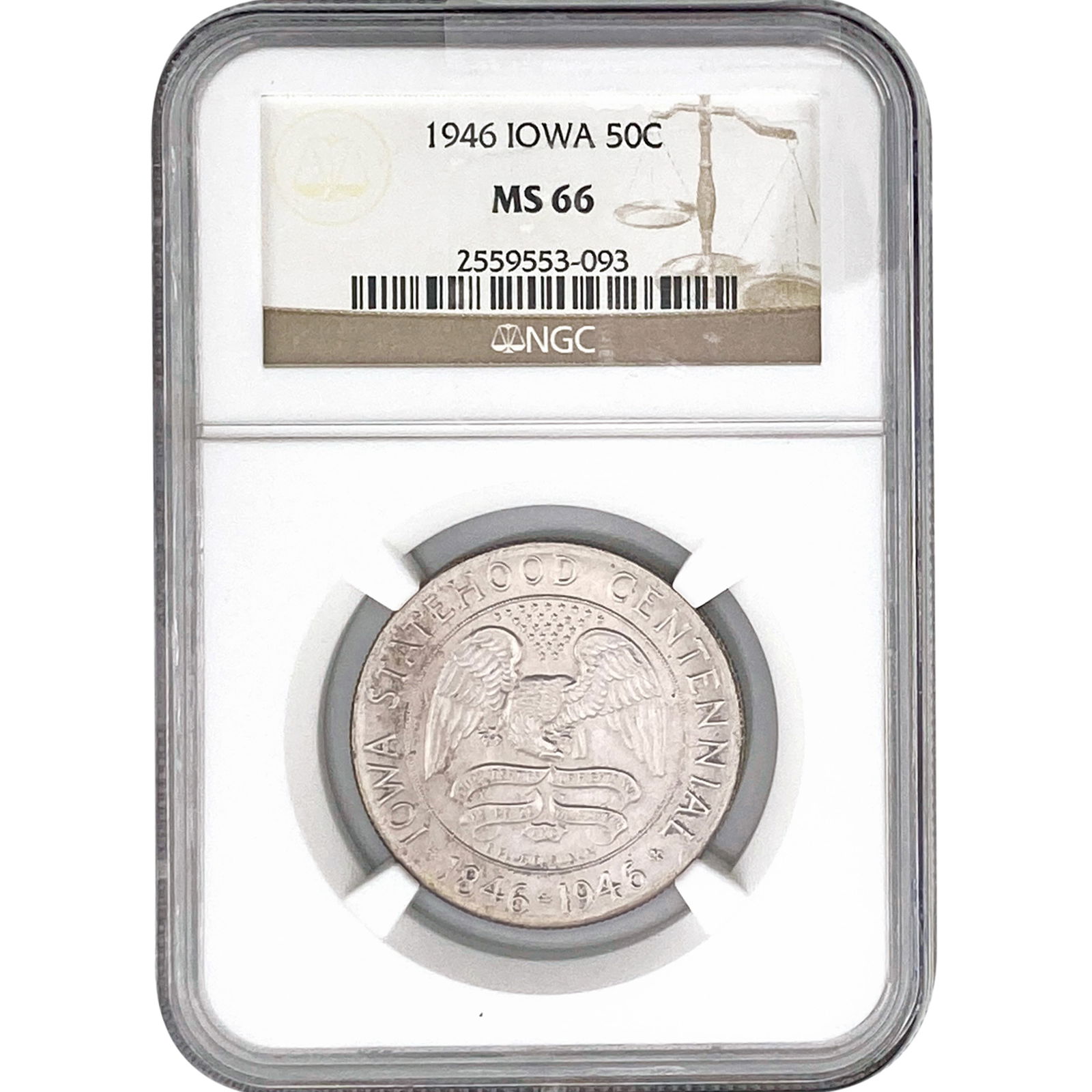 1946 Iowa Half Dollar NGC MS66 (1 of 2)