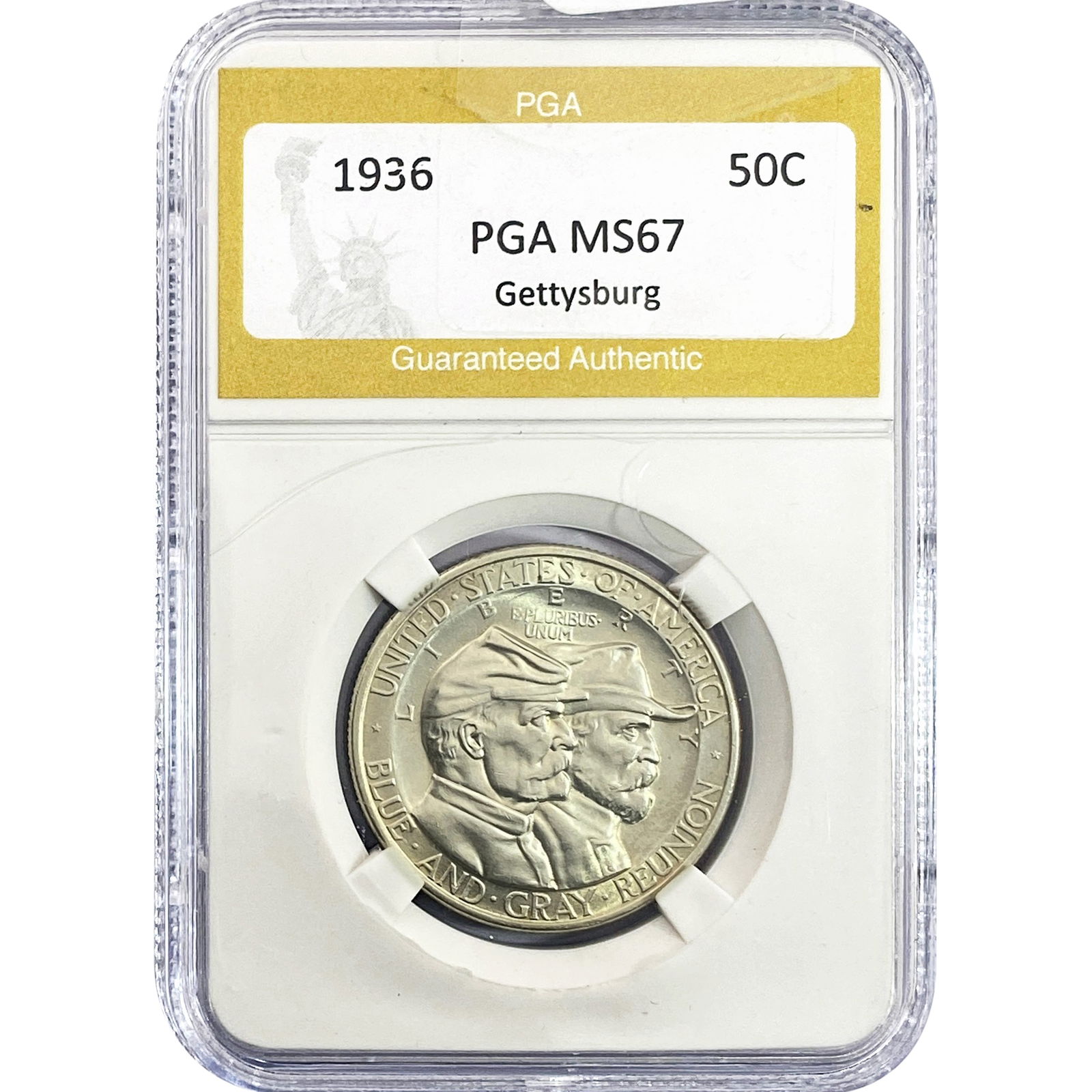 1936 Gettysburg Half Dollar PGA MS67 (1 of 2)