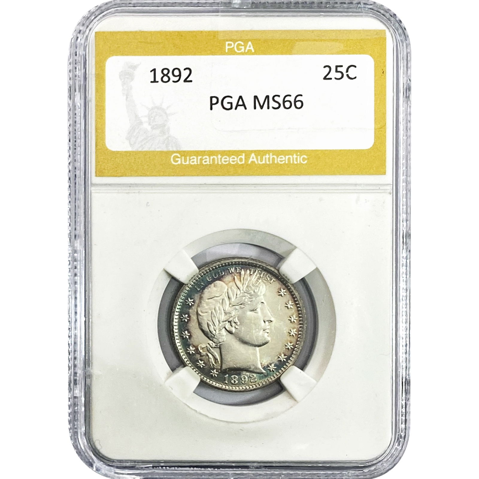 1892 Barber Quarter PGA MS66 (1 of 2)