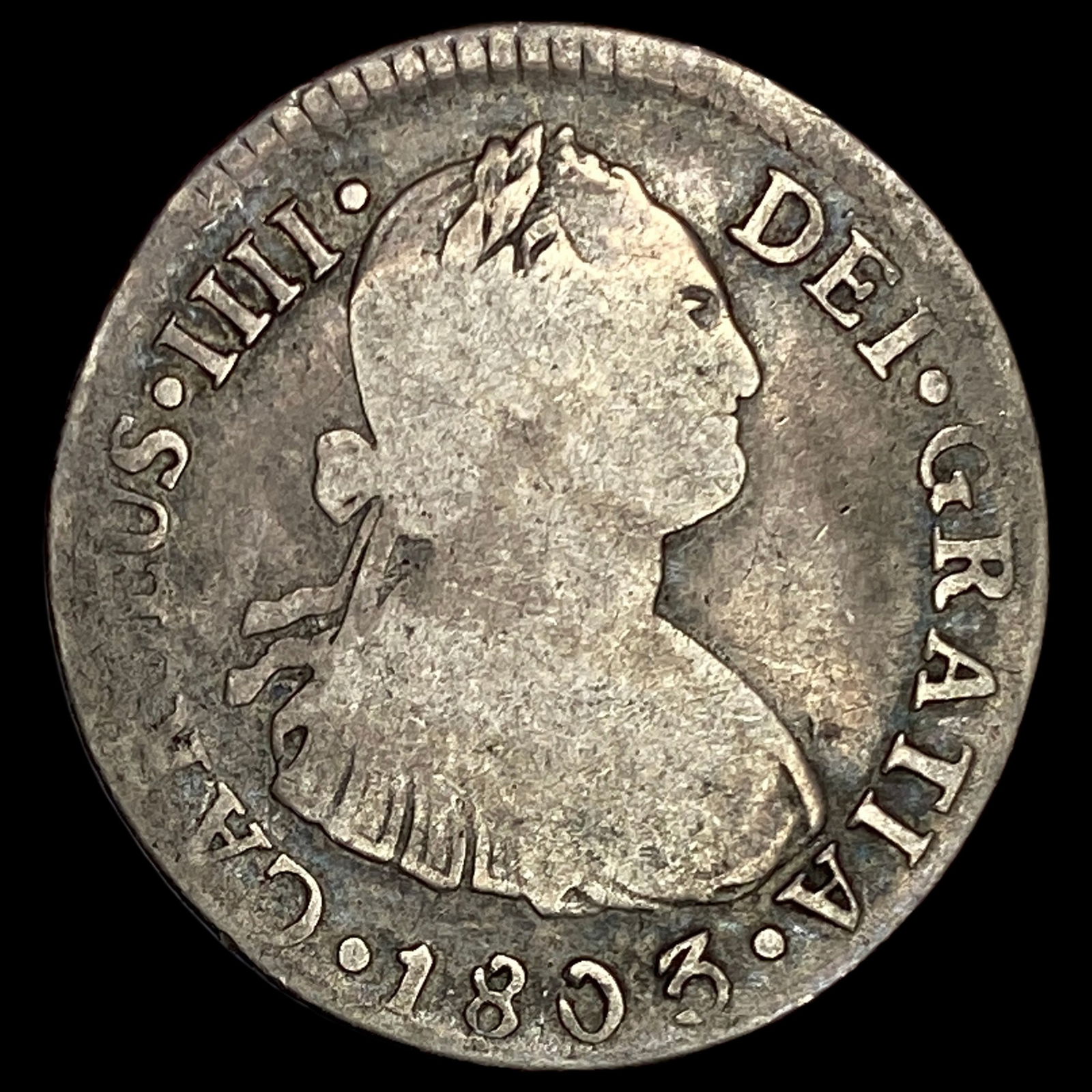 1803 Peru Silver 2 Reales NEARLY UNCIRCULATED: 1803 Peru Silver 2 Reales NEARLY UNCIRCULATED