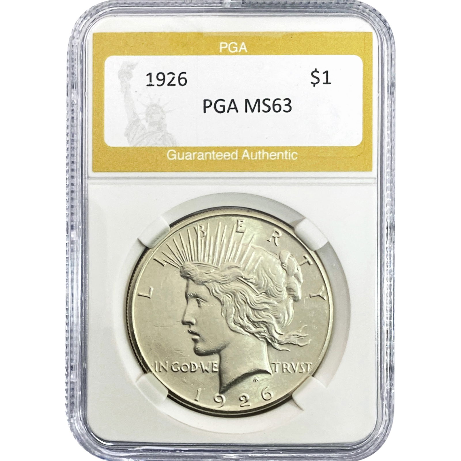 1926 Silver Peace Dollar PGA MS63 (1 of 2)