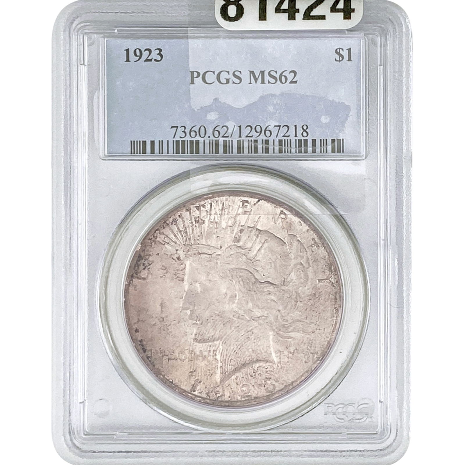 1923 Silver Peace Dollar PCGS MS62 (1 of 2)