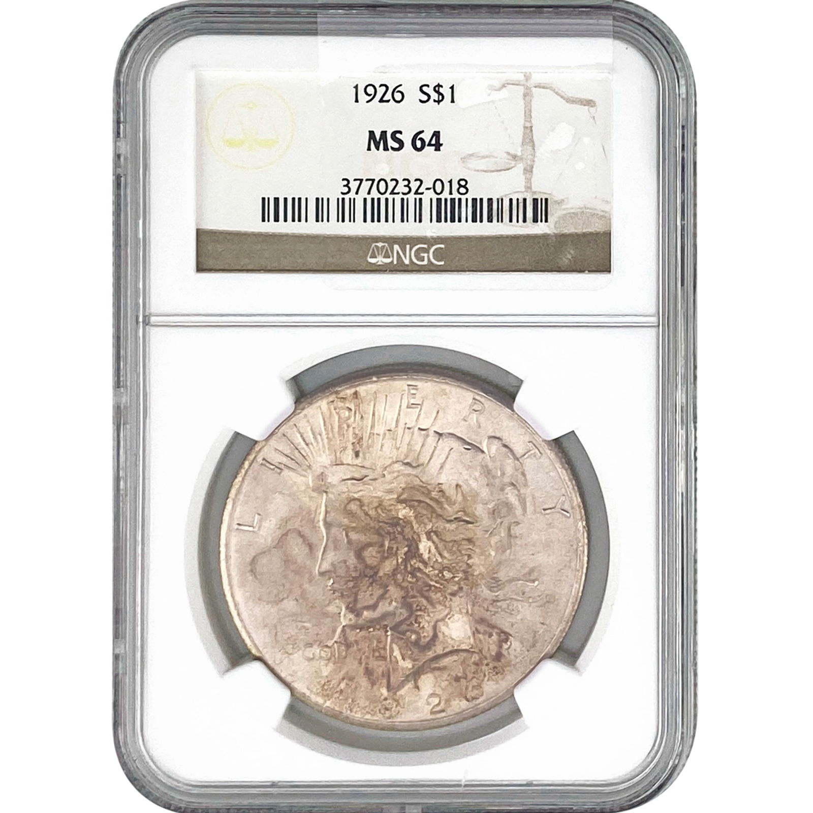 1926 Silver Peace Dollar NGC MS64 (1 of 2)