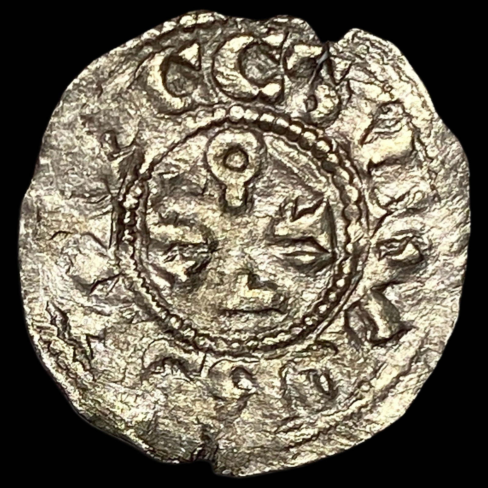 France, Anjou 1100's Silver Denier NEARLY UNCIRCULATED: France, Anjou 1100's Silver Denier NEARLY UNCIRCULATED