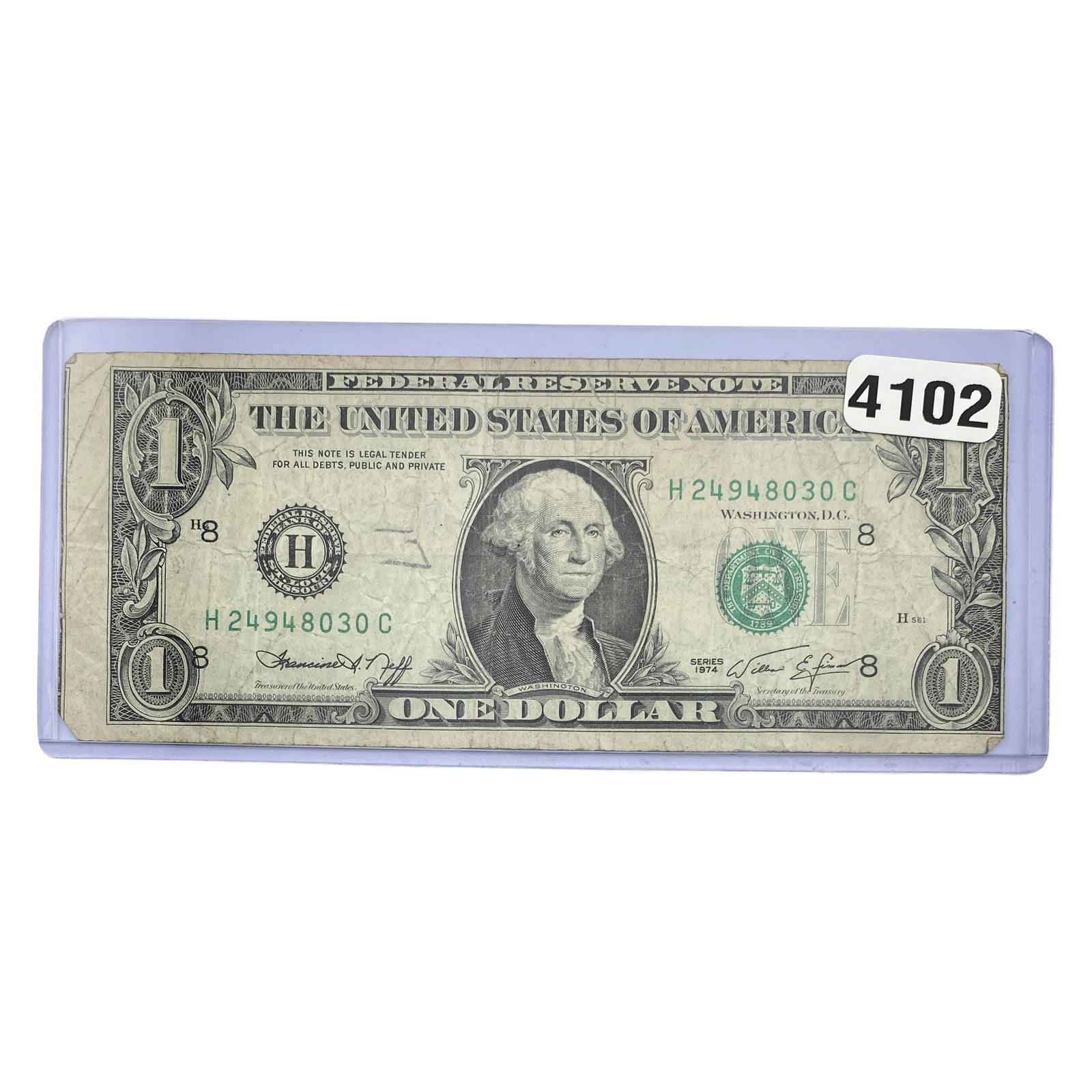 1974 $1 U.S. Federal Resereve Note St. Louis (1 of 2)